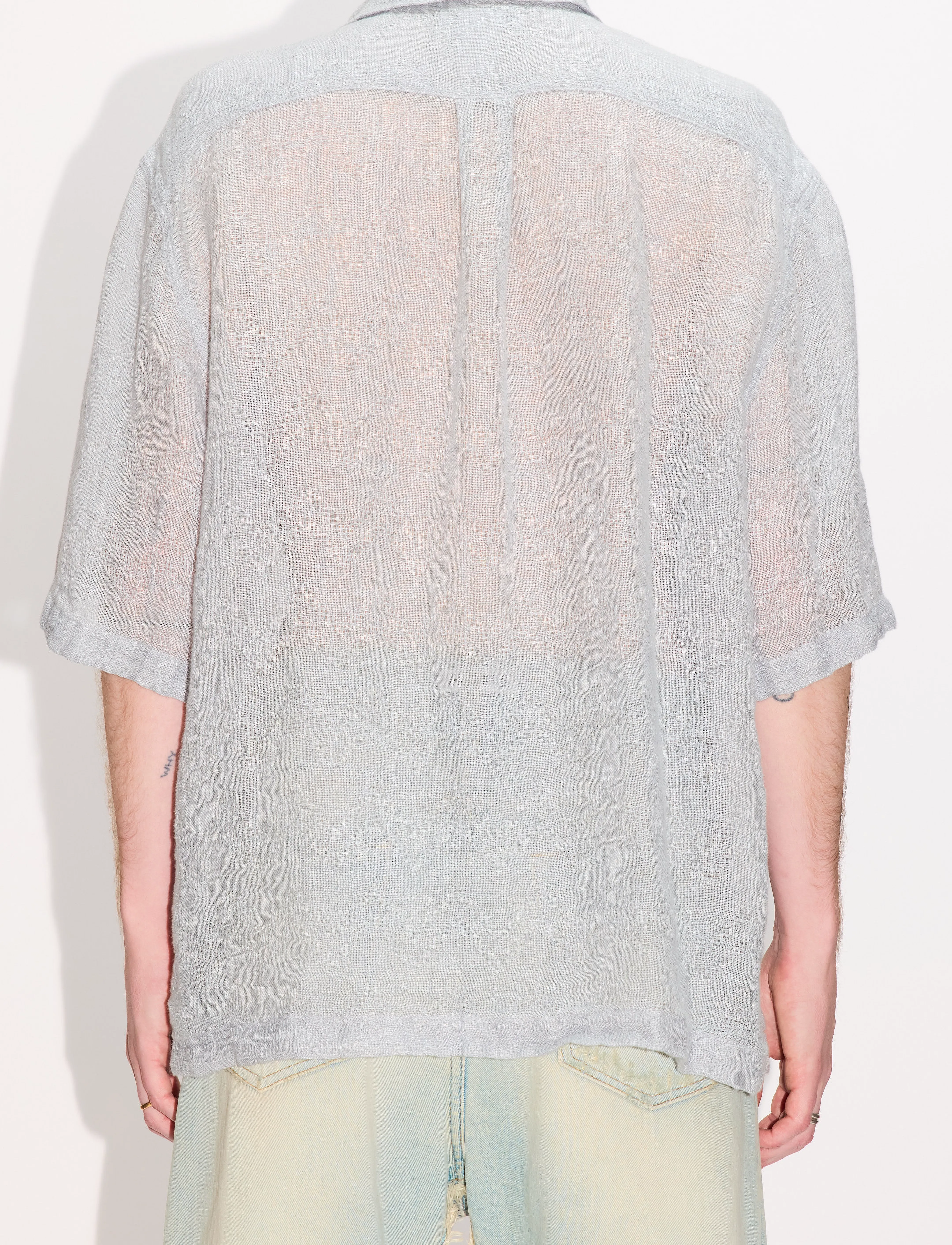 Hope - Blues Shirt Sheer Blue Linen - linased särgid - sheer blue linen - 3