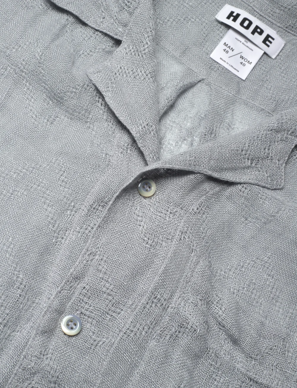 Hope - Blues Shirt Sheer Blue Linen - hørskjorter - sheer blue linen - 5