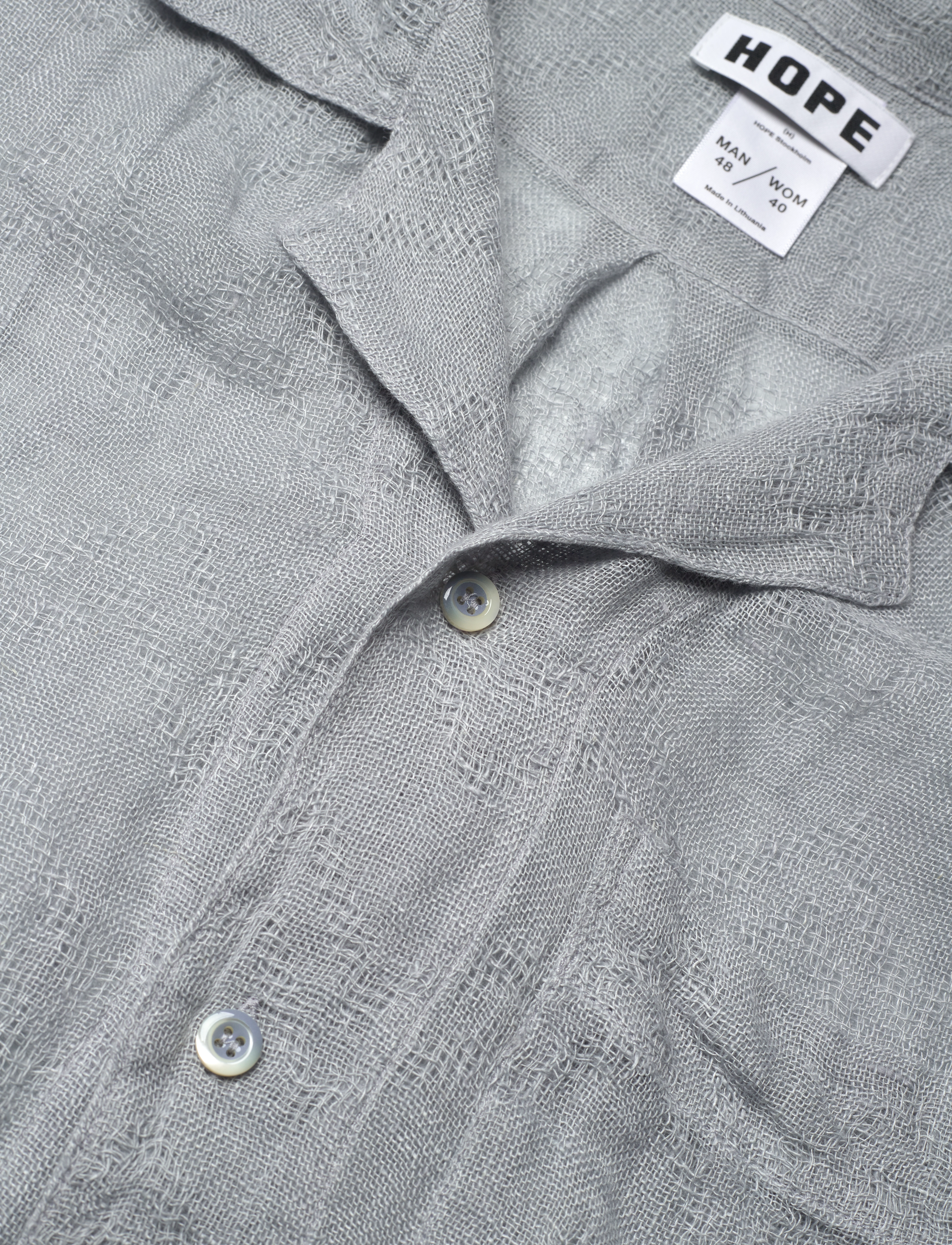 Hope - Blues Shirt Sheer Blue Linen - linased särgid - sheer blue linen - 5