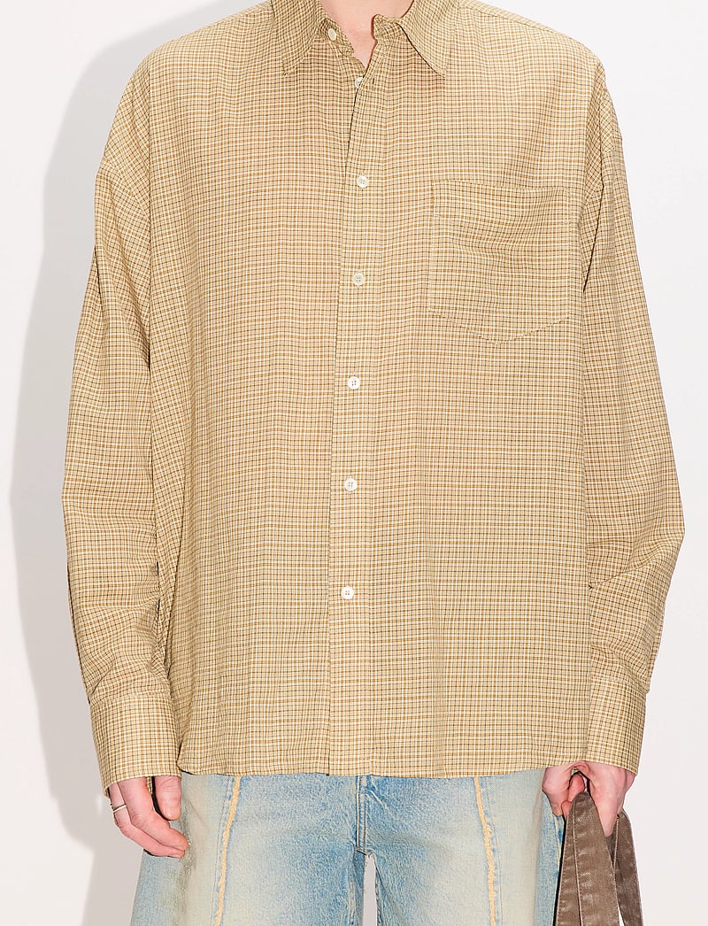 Hope - Room Shirt Beige Check Voile - karierte hemden - beige check voile - 0