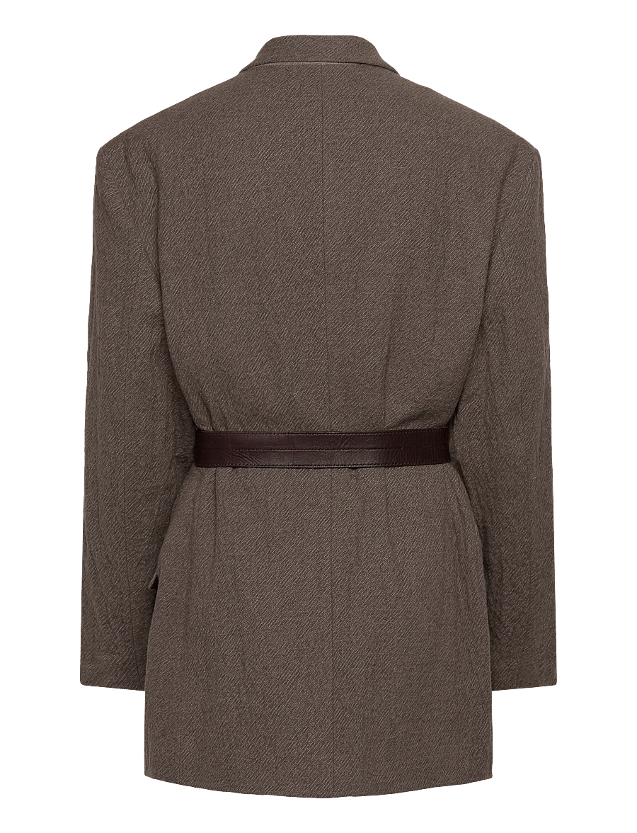 Hope - Strava Blazer - blazer mit gürtel - wavy beige twill - 1