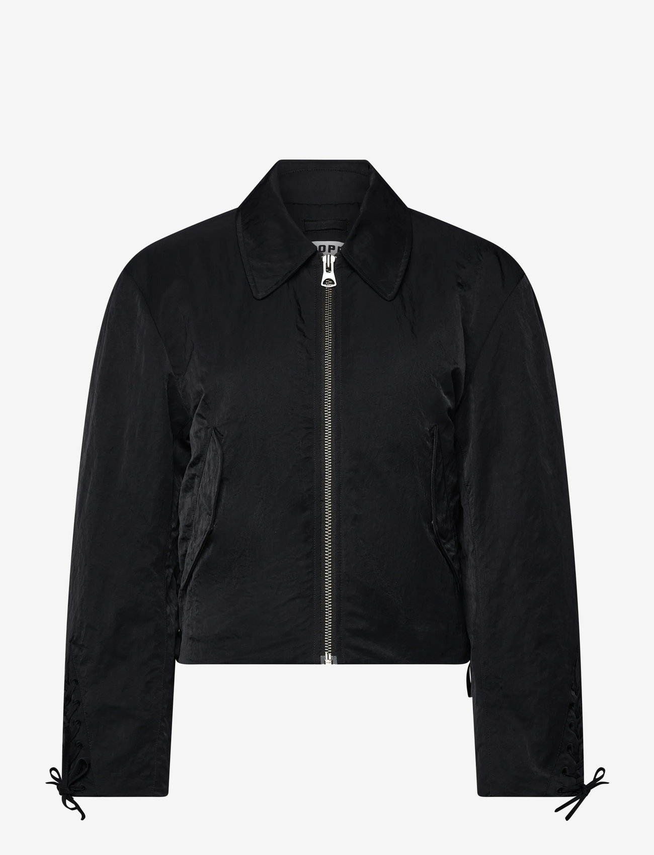 Hope - Rider Jacket - frühlingsjacken - black nylon twill - 0