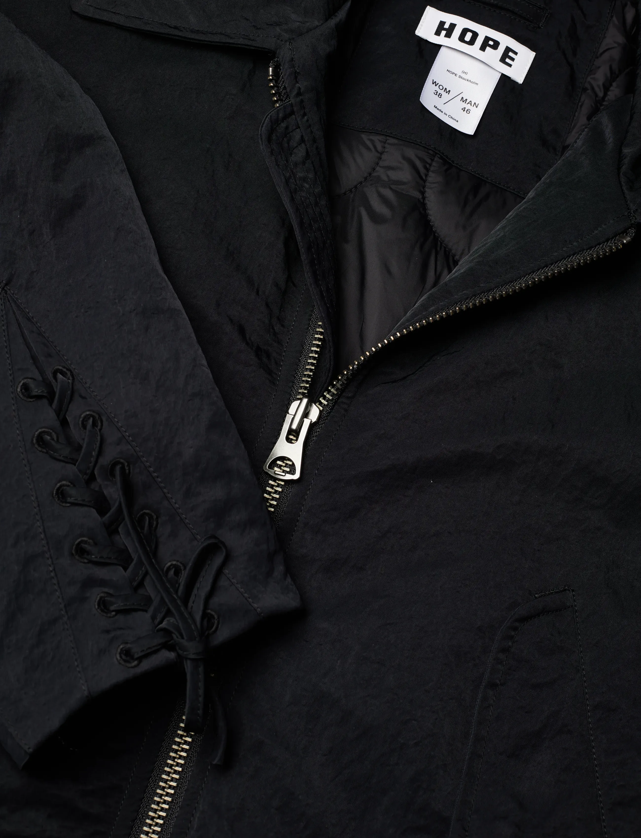 Hope - Rider Jacket - lichte jassen - black nylon twill - 2