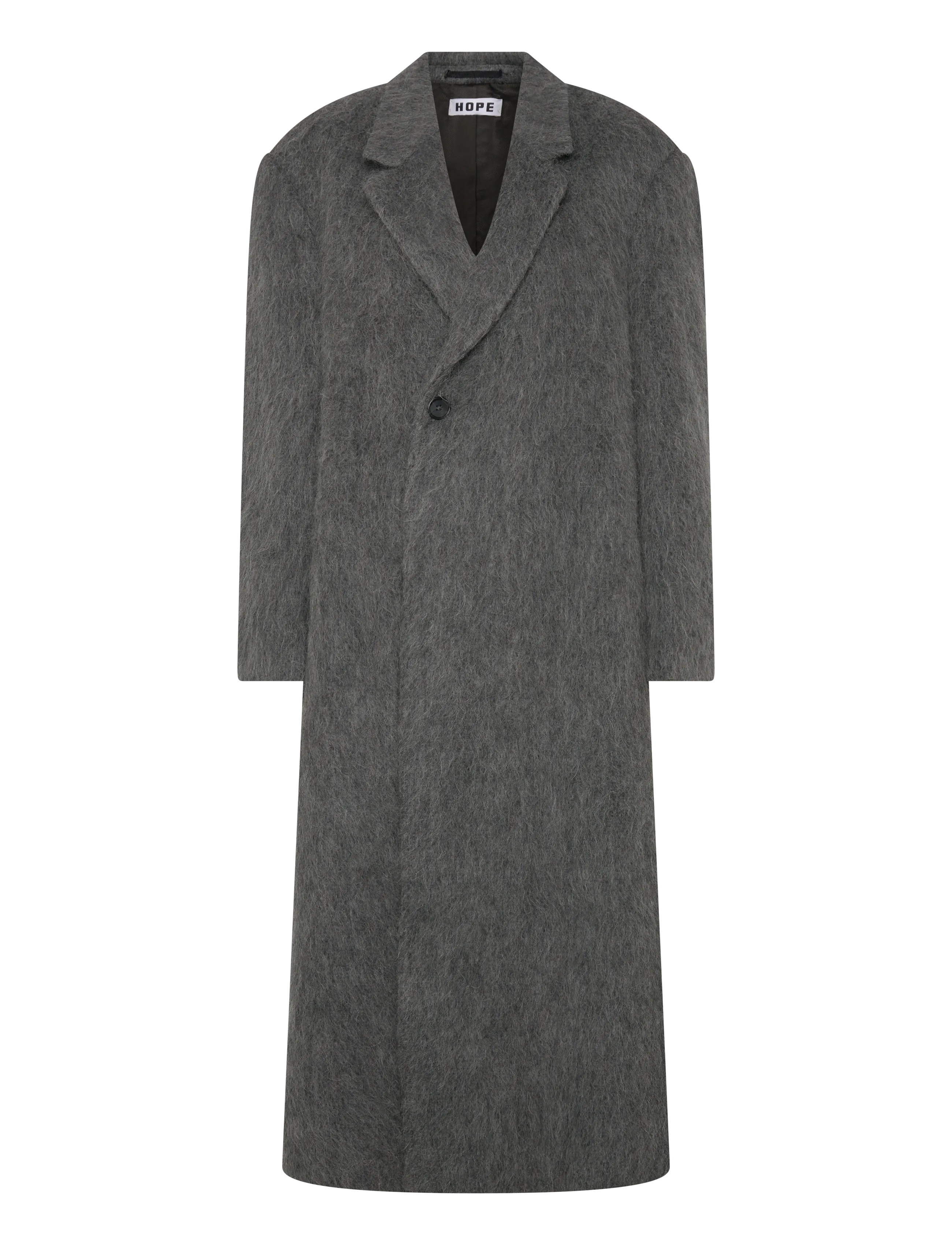 Hope Abolish Coat Hairy Grey Melange-38 - Jacken & Mäntel - HAIRY GREY MELANGE / grey