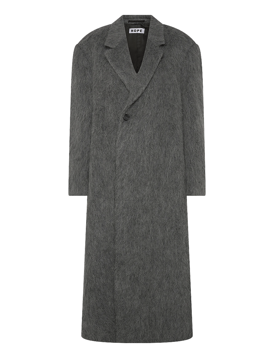 Hope - Abolish Coat Hairy Grey Melange-38 - winterjacken - hairy grey melange - 0