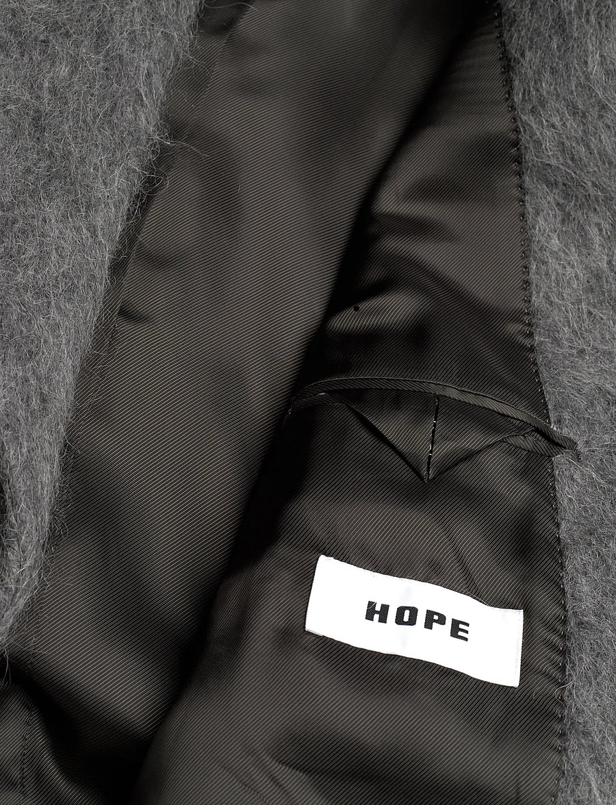 Hope - Abolish Coat Hairy Grey Melange-38 - winterjacken - hairy grey melange - 5