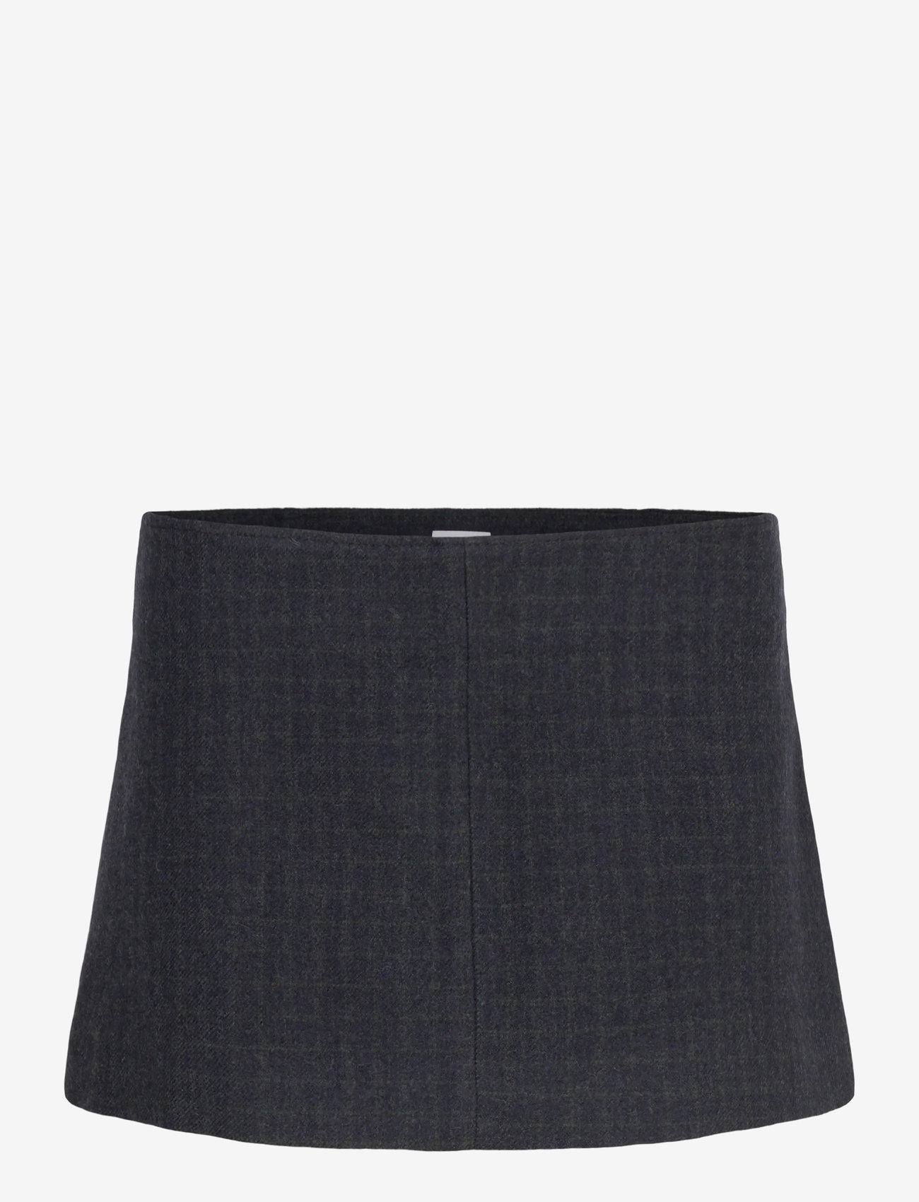 Hope - Petite Skirt Grey Blue Check-40 - short skirts - grey blue check - 0