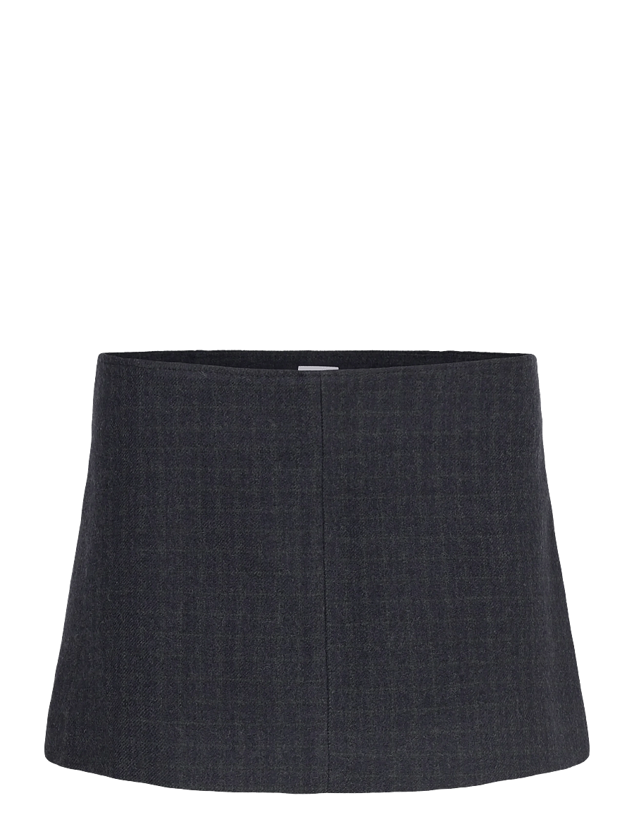 Hope - Petite Skirt Grey Blue Check-34 - korte nederdele - grey blue check - 0