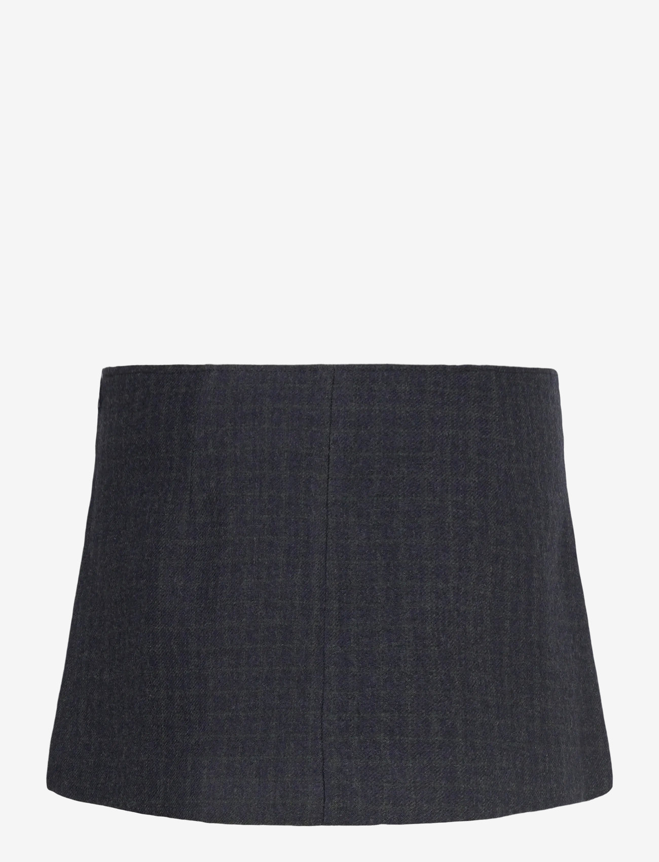 Hope - Petite Skirt Grey Blue Check-40 - short skirts - grey blue check - 1