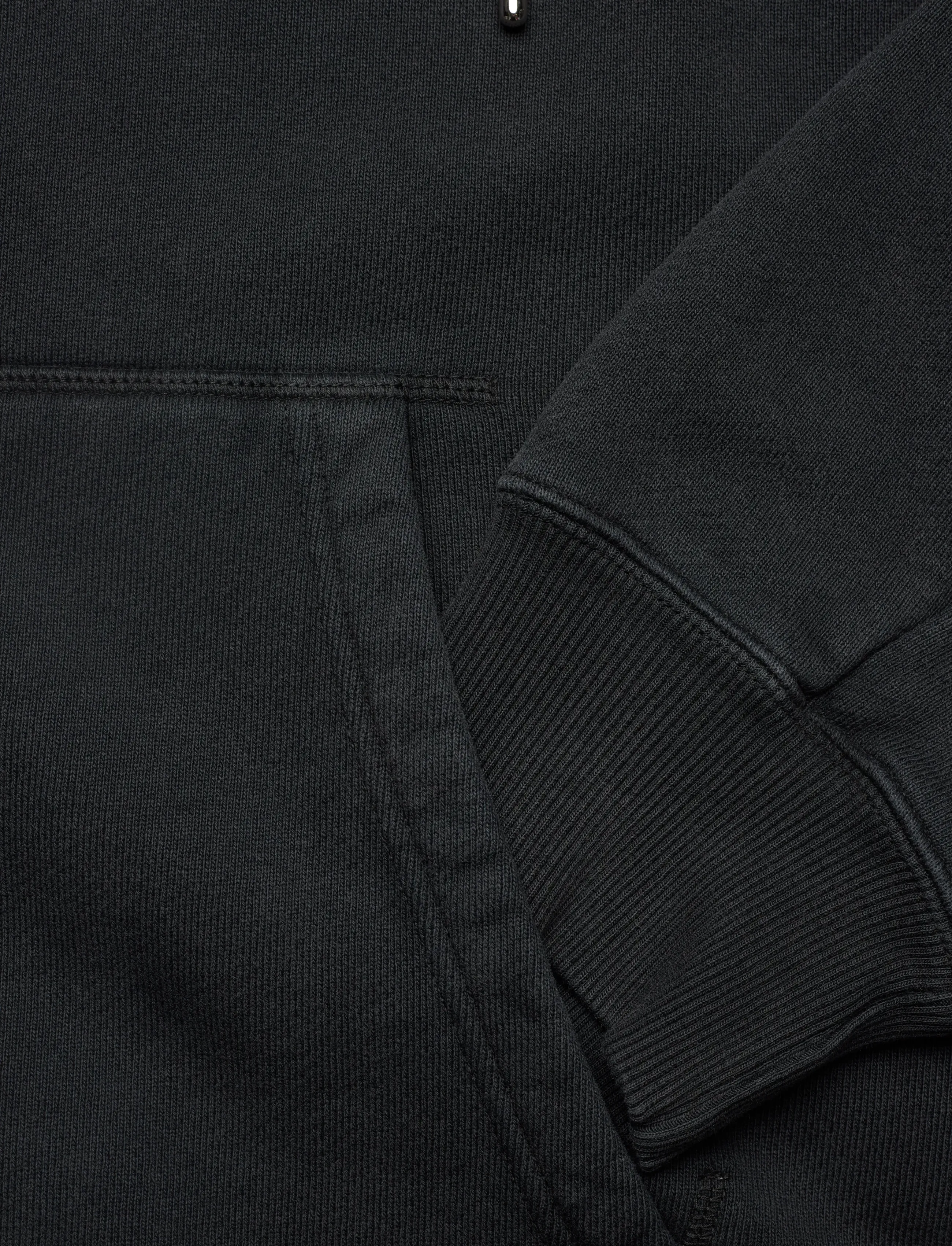 Hope - Bubble Zip Hoodie - vintage black fleece - 3