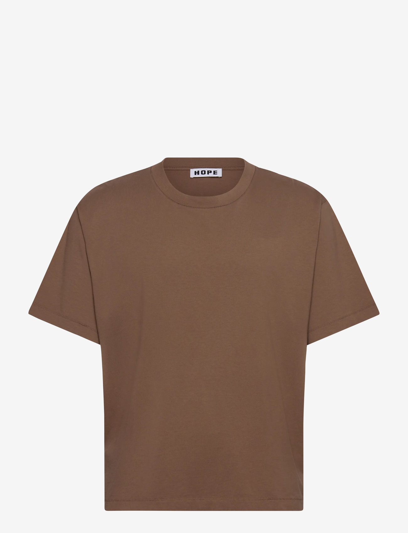 Hope - Boxy Tee - kortärmade t-shirts - deep taupe - 0