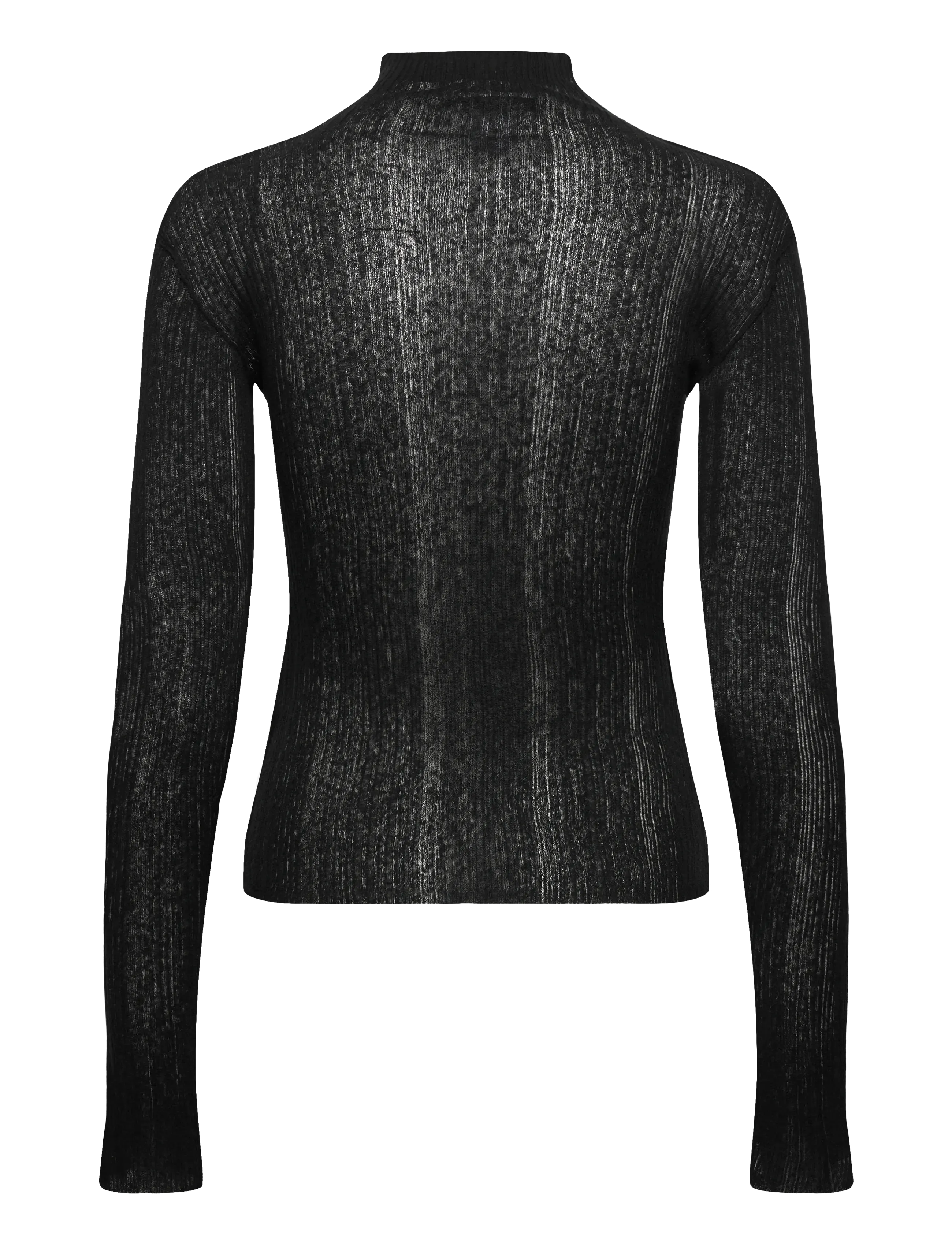 Hope - Peek Top Black Airy Linen-42 - turtlenecks - black airy linen - 1