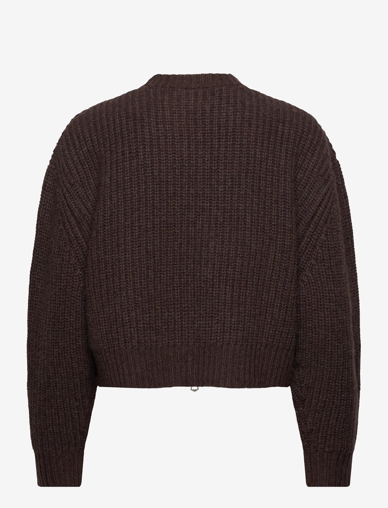 Hope - Bomber Cardigan Red Earth Melange Wool-36 - cardigans - red earth melange wool - 1