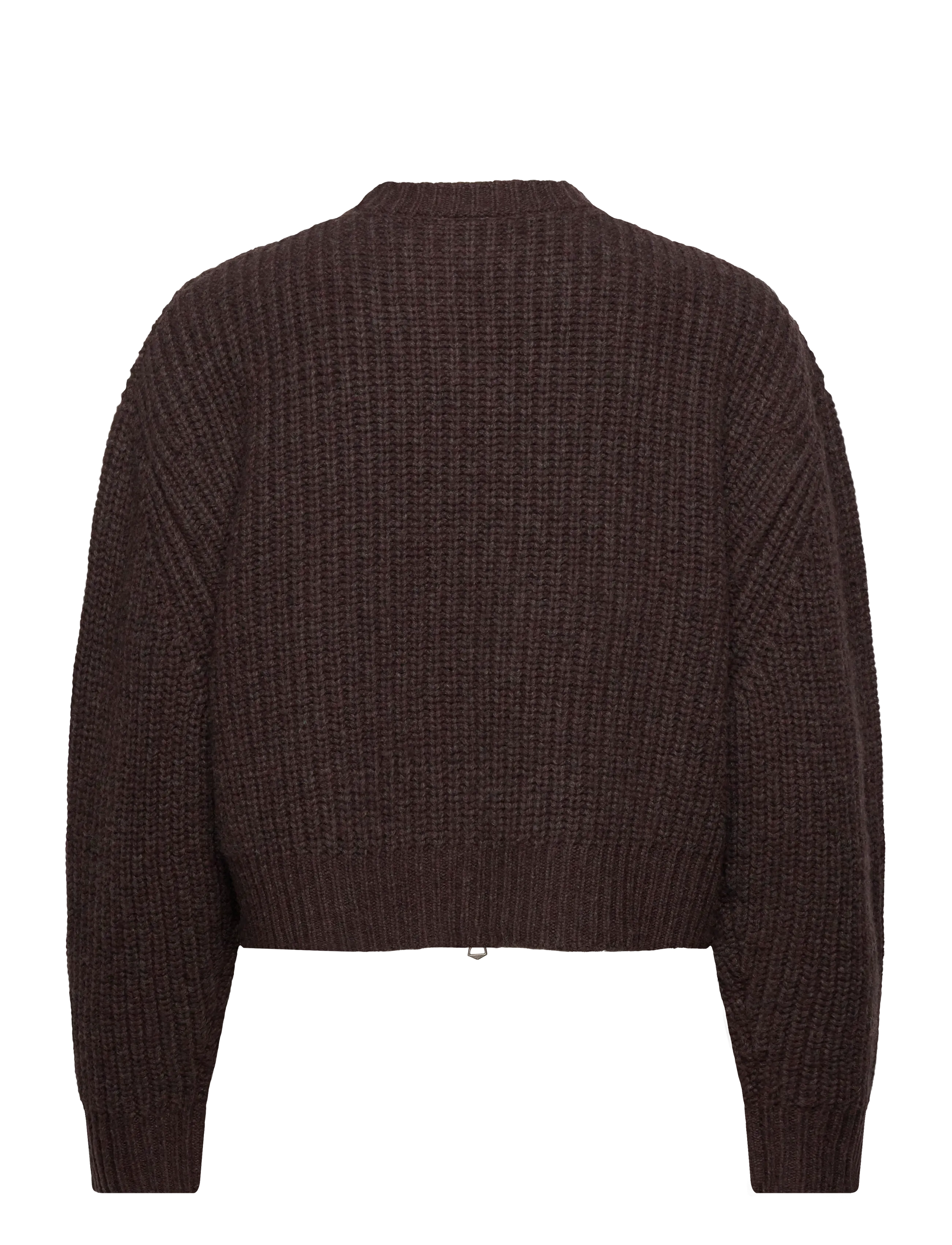Hope - Bomber Cardigan Red Earth Melange Wool-36 - cardigans - red earth melange wool - 1