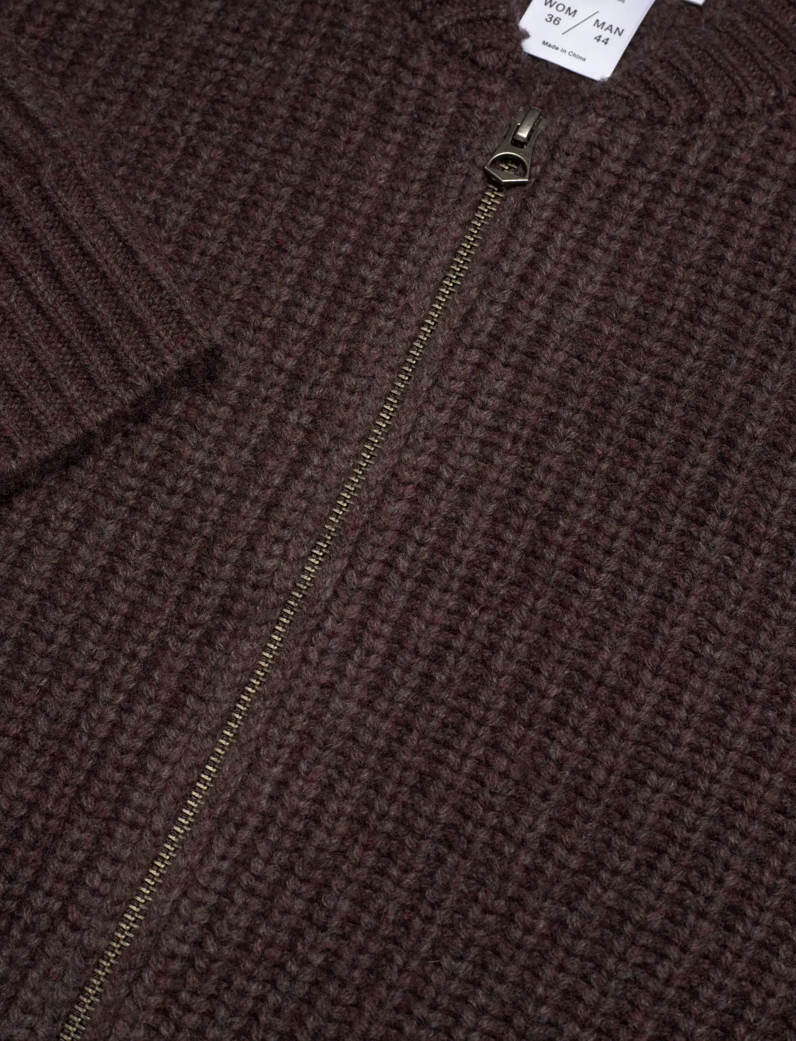 Hope - Bomber Cardigan Red Earth Melange Wool-36 - cardigans - red earth melange wool - 2