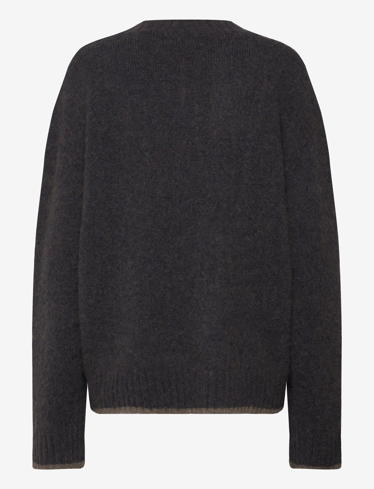 Hope - Box Sweater Blue Brown Melange Yak-44 - rund hals - blue brown melange yak - 1