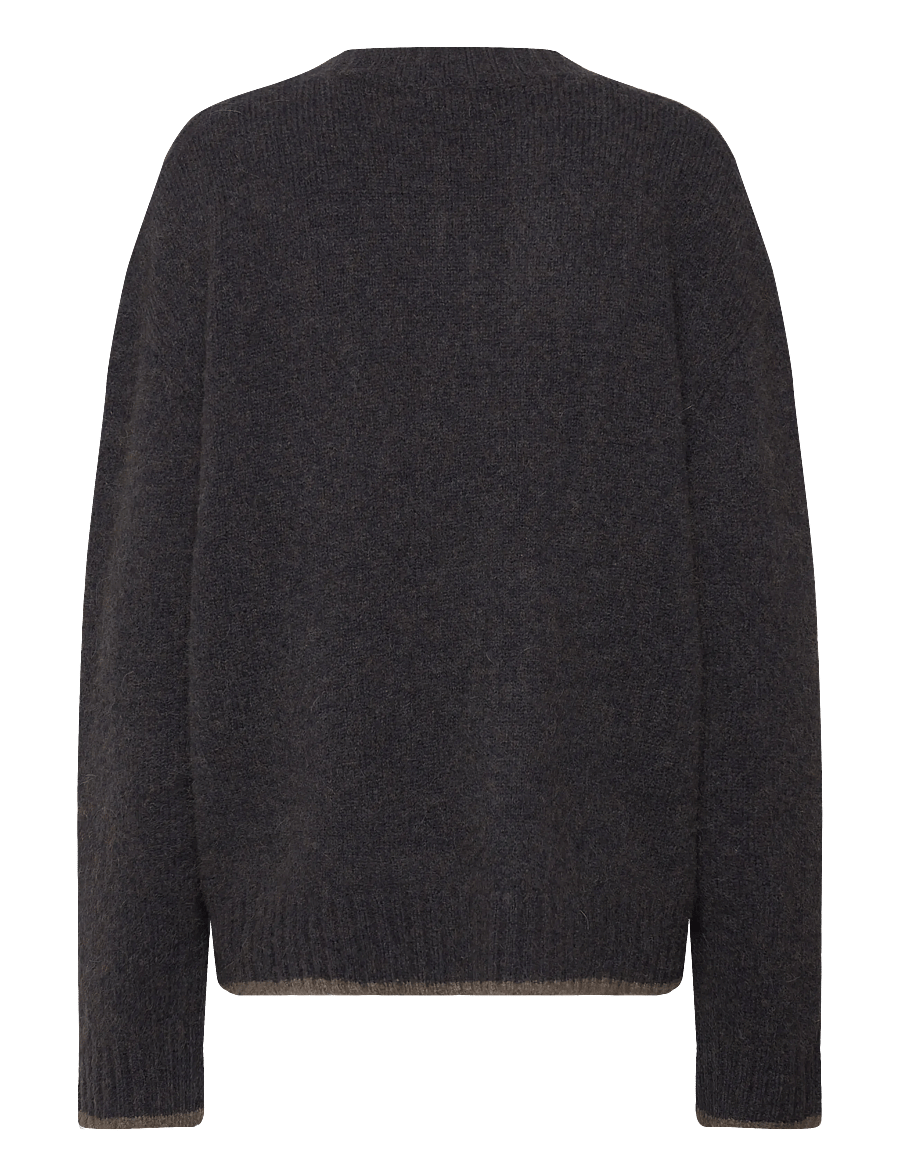 Hope - Box Sweater Blue Brown Melange Yak-50 - rundhals - blue brown melange yak - 1