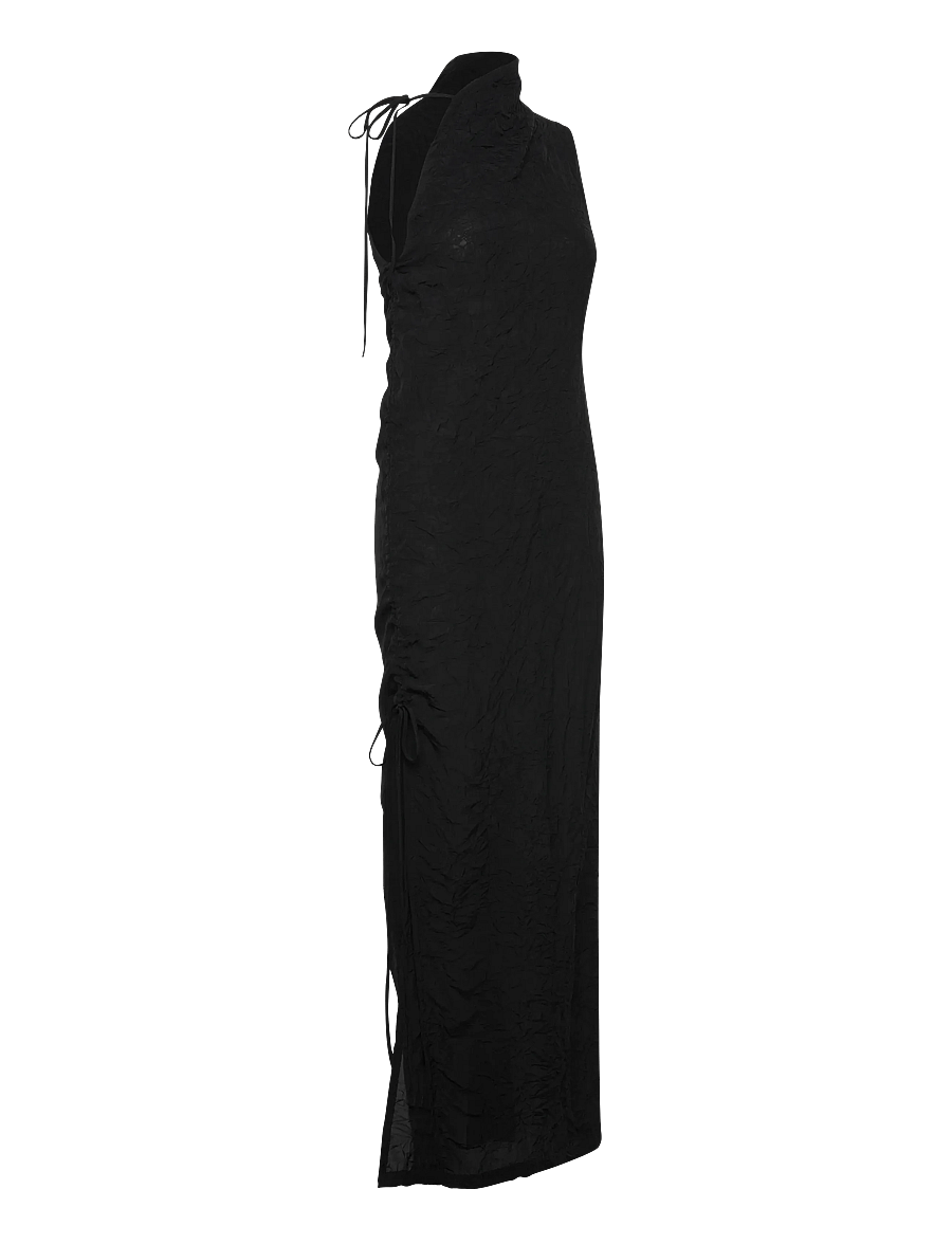 Hope - Crinkle Dress Black Crinkle-36 - avondjurken - black crinkle - 2