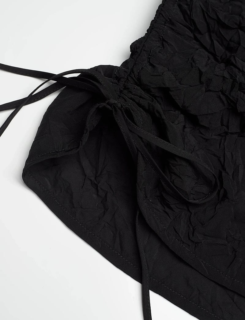 Hope - Knot Top Black Crinkle-38 - Ärmellose tops - black crinkle - 2