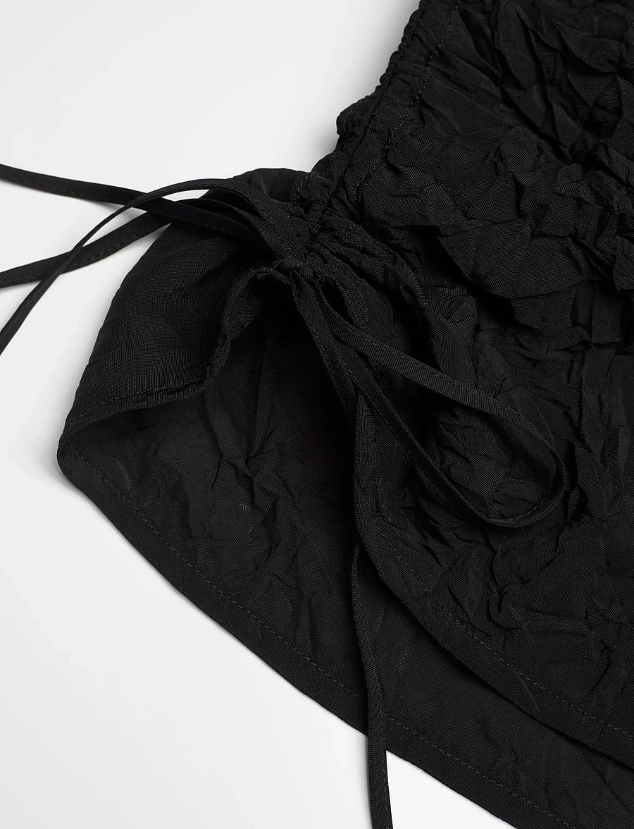 Hope - Knot Top Black Crinkle-38 - Ärmellose tops - black crinkle - 2
