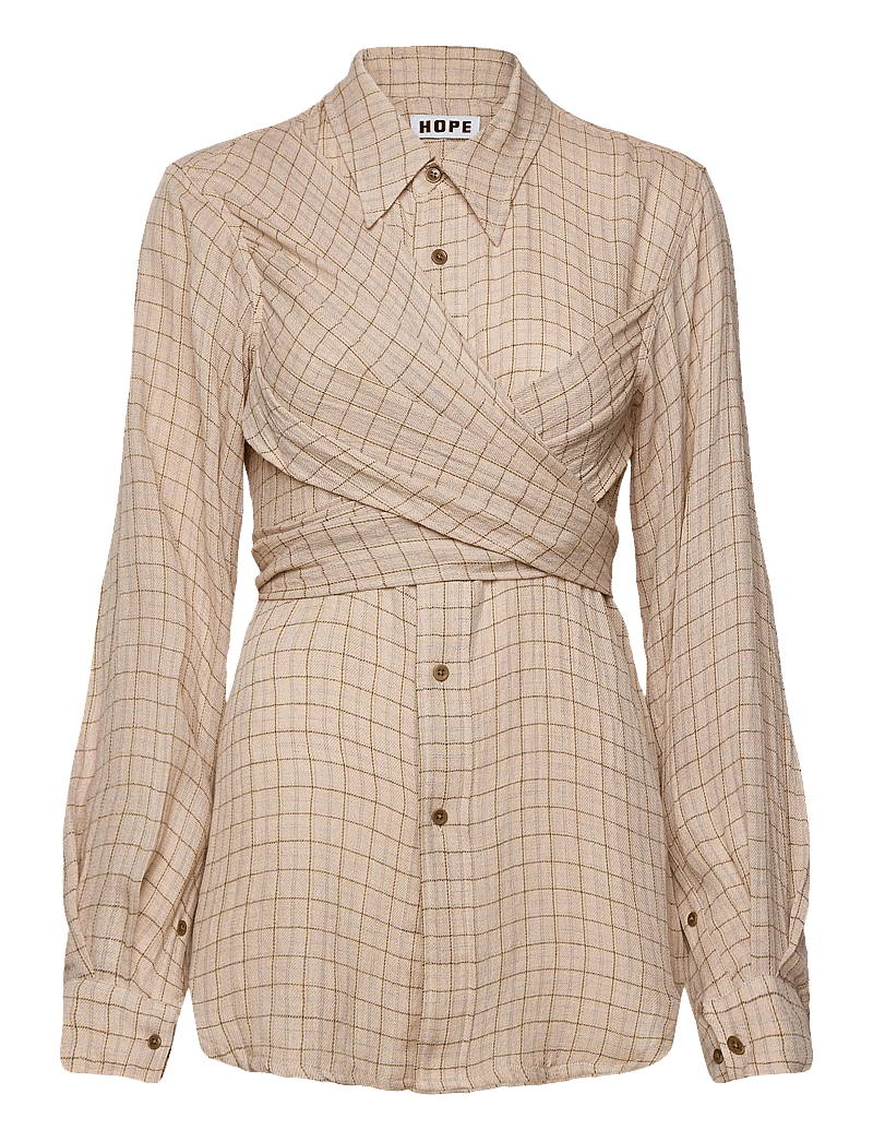 Hope - Twisty Shirt Airy Pink Check-40 - teksasärgid - airy pink check - 0