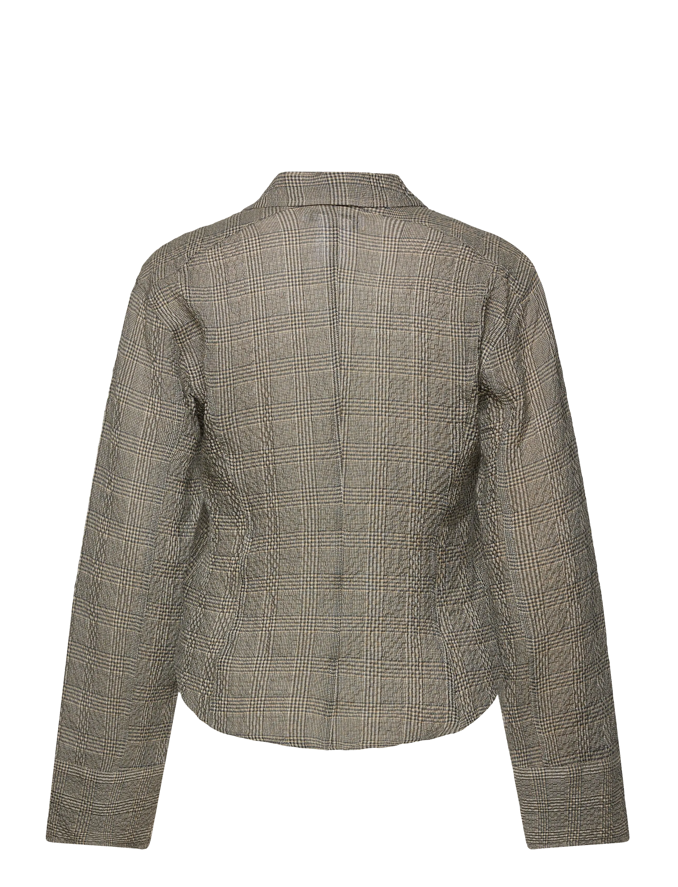 Hope - Shape Shirt Crinkled Grey Check-38 - crinkled grey check - 1