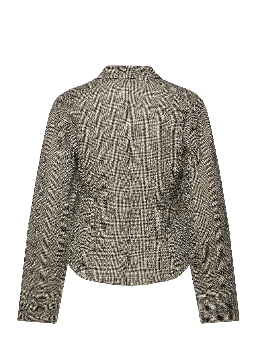 Hope - Shape Shirt Crinkled Grey Check-38 - crinkled grey check - 1