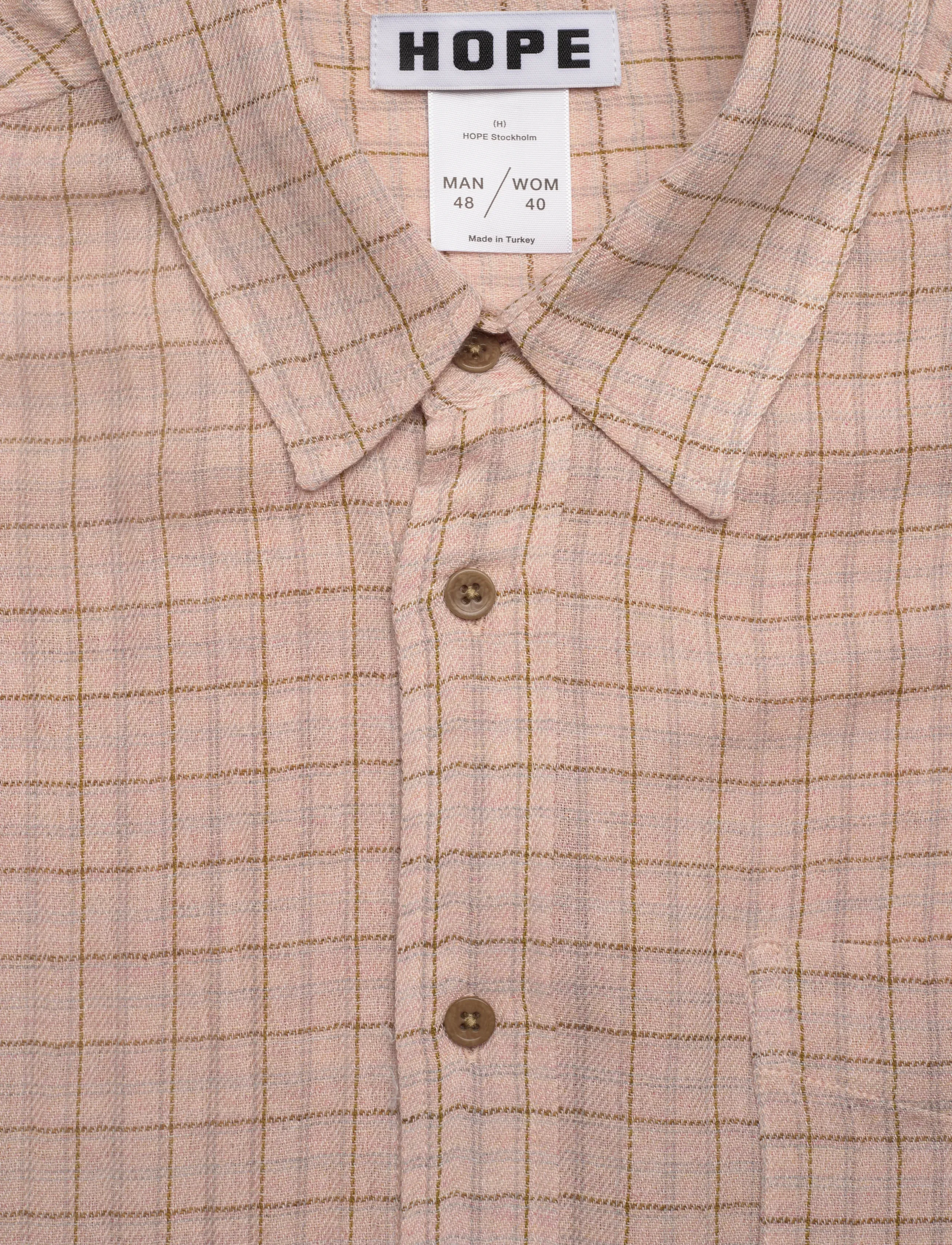 Hope - Room Shirt - miesten - airy pink check - 2