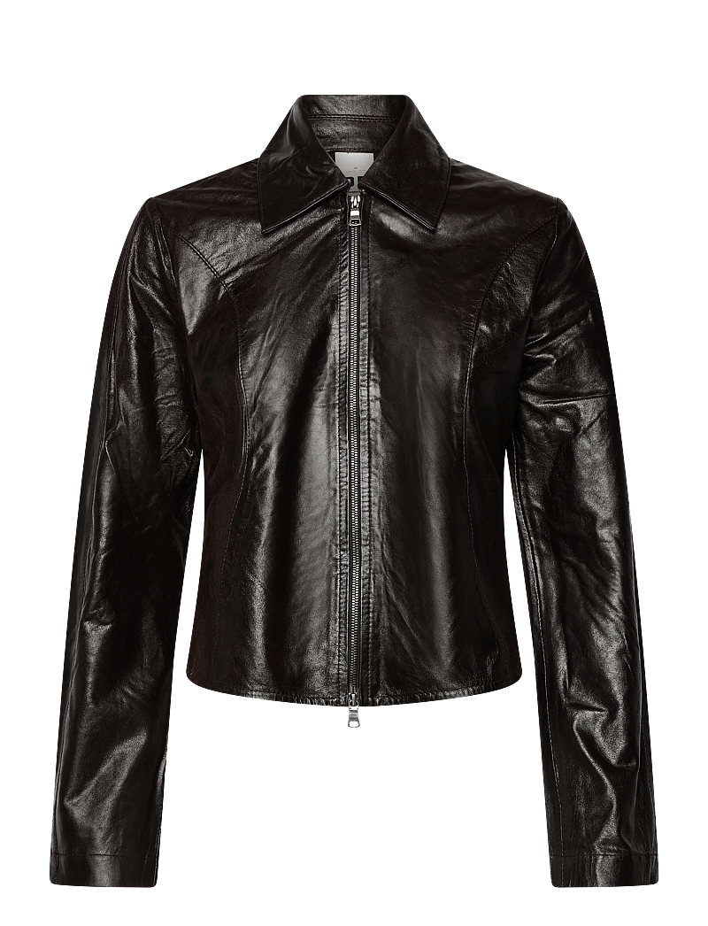 Hope - Sweep leather Shirt Red Wine Leather-38 - skinnjackor - red wine leather - 0