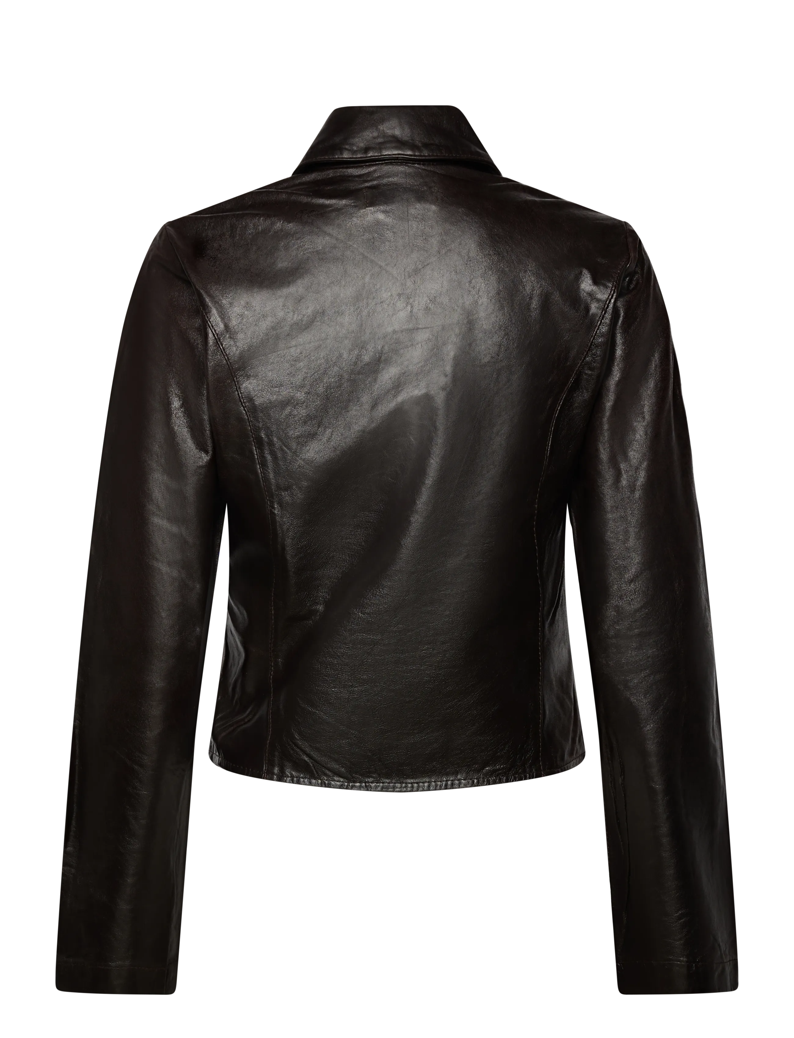 Hope - Sweep leather Shirt Red Wine Leather-38 - red wine leather - 1