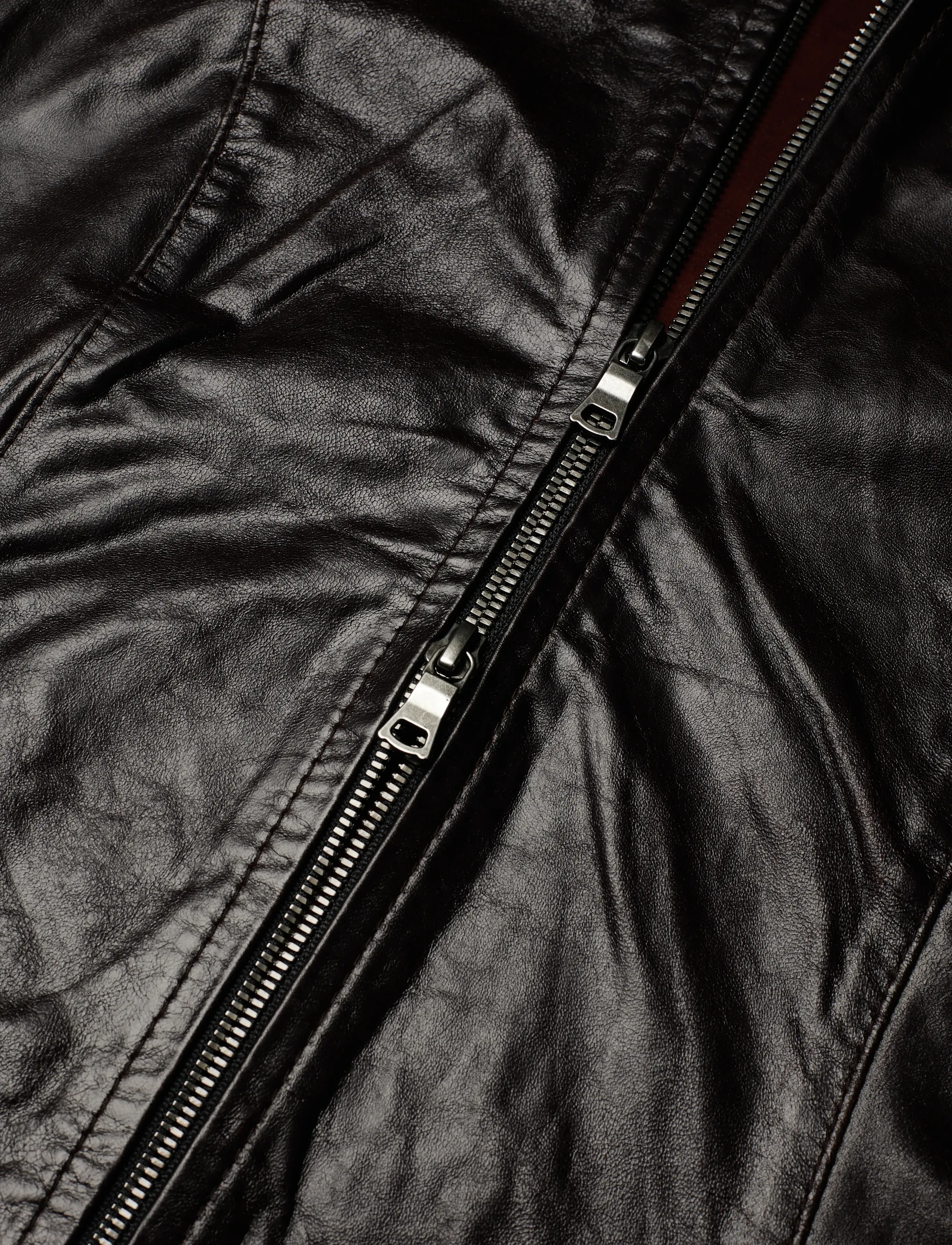 Hope - Sweep leather Shirt Red Wine Leather-38 - red wine leather - 3