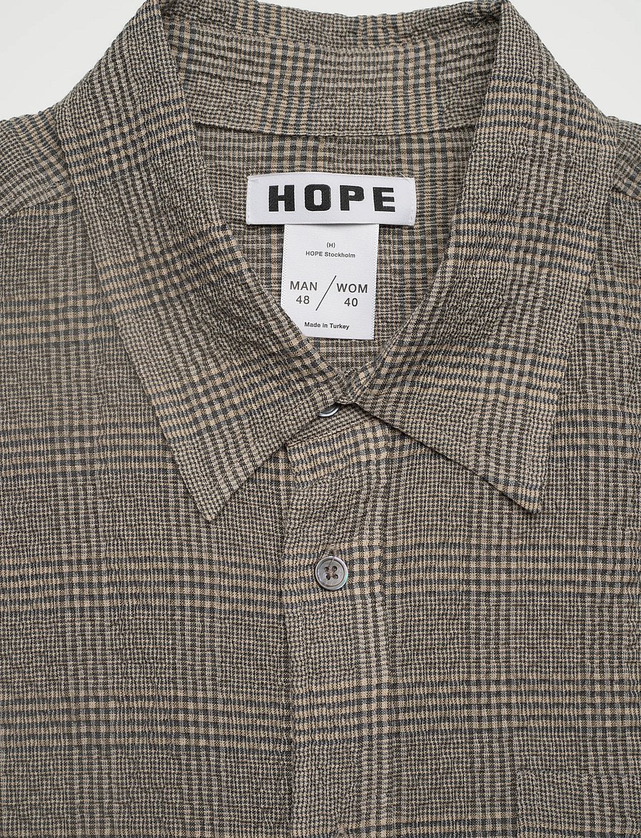 Hope - Room Shirt - karierte hemden - crinkled grey check - 5