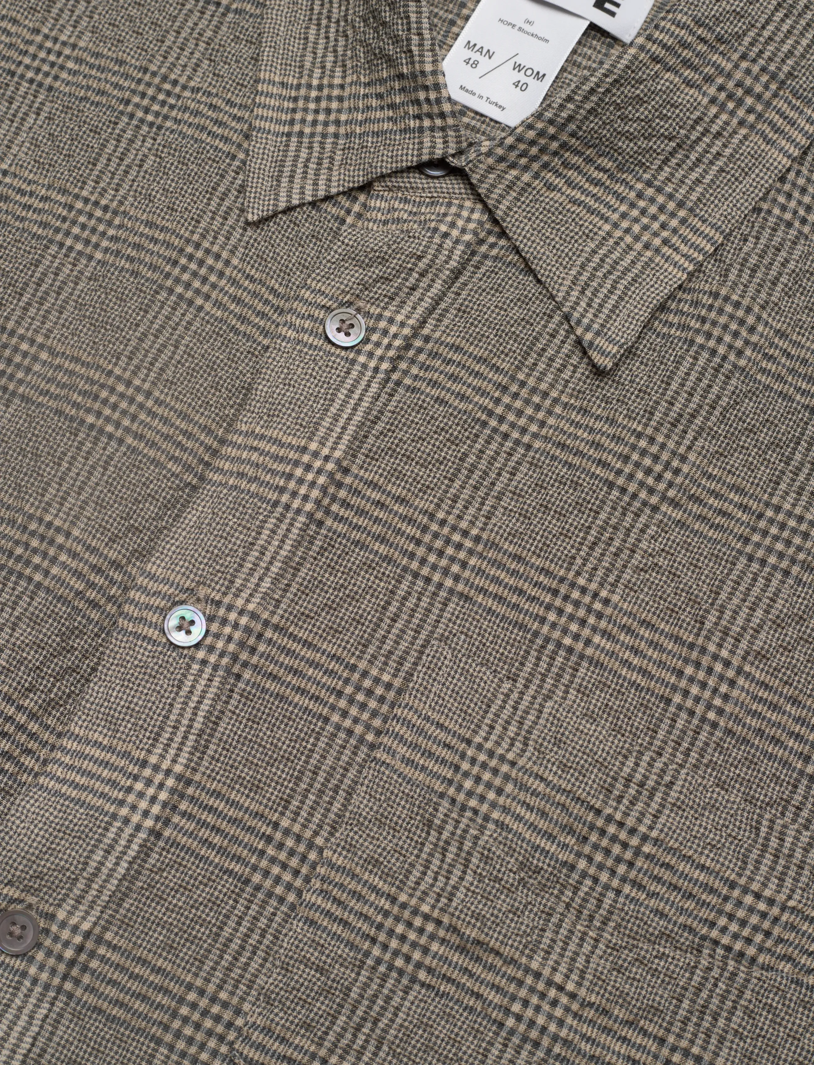 Hope - Room Shirt - herren - crinkled grey check - 3