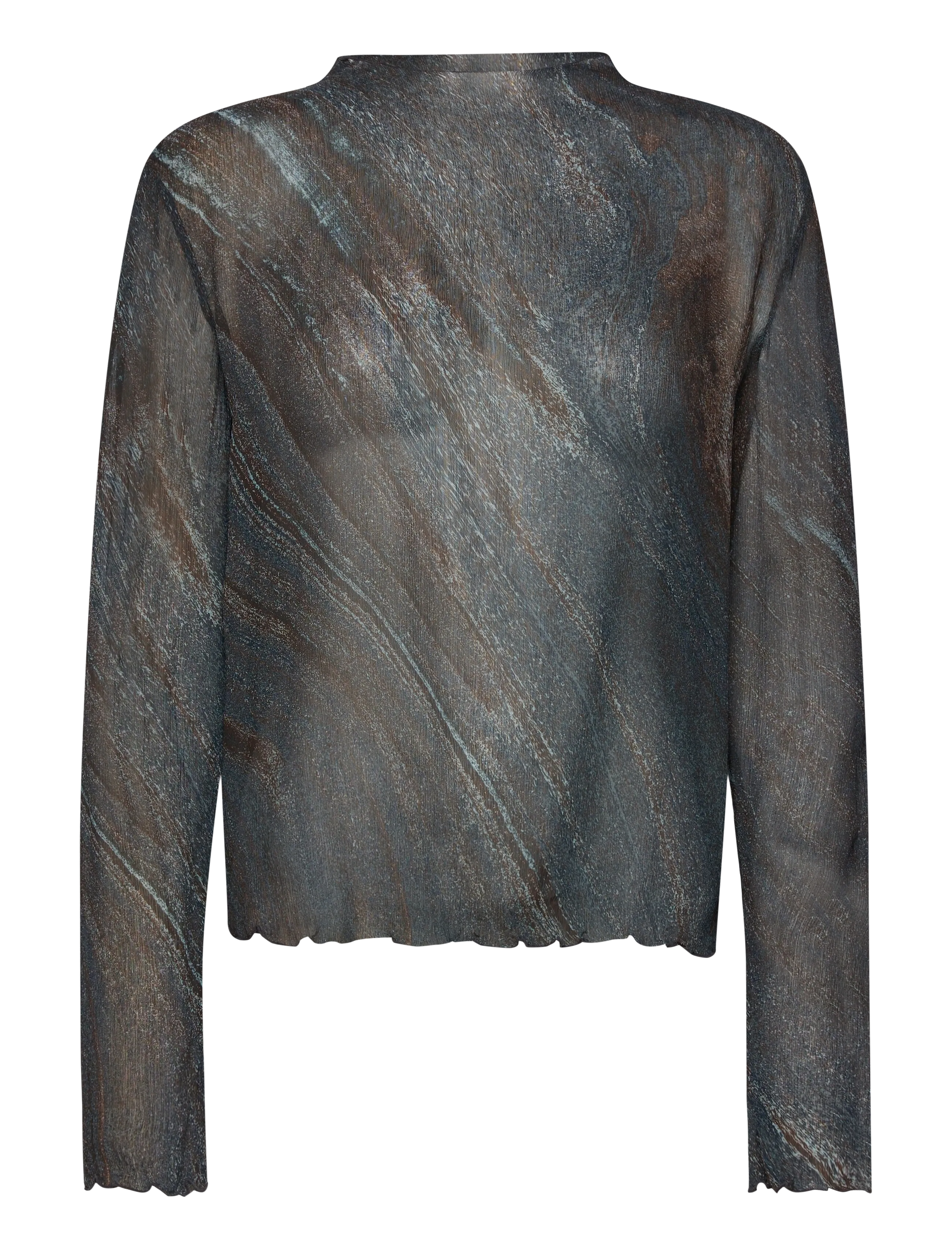 HOPE Simple Longsleeve Martian Flow Print-34 Blau - 34 - Damen