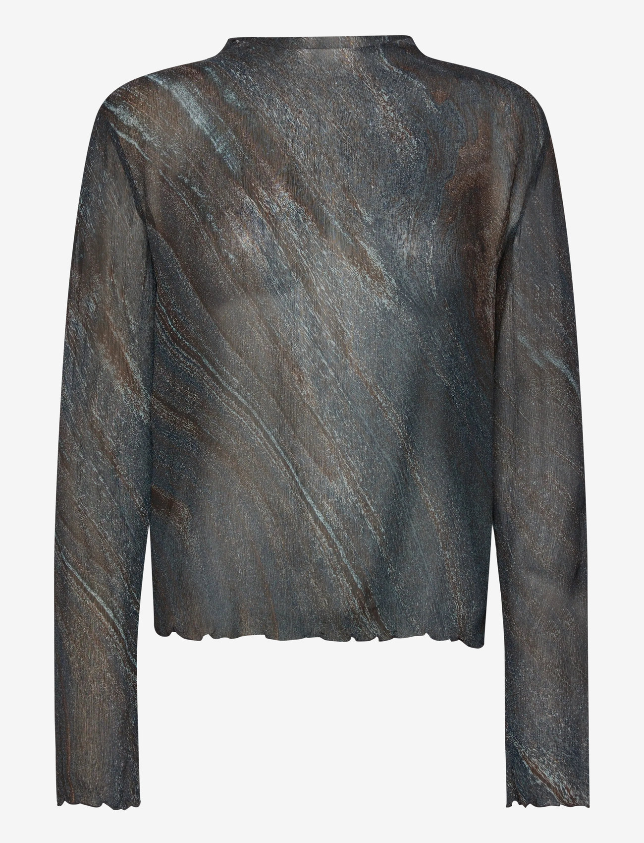 Hope - Simple Longsleeve Martian Flow Print-34 - långärmade blusar - martian flow print - 0