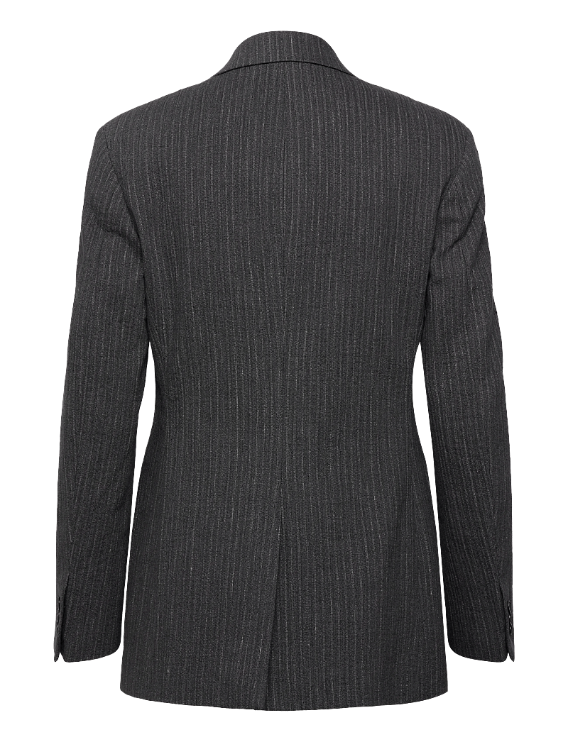 Hope - Fossil Blazer Textured Blue Grey Stripe-42 - enkelknäppta kavajer - textured blue grey stripe - 1