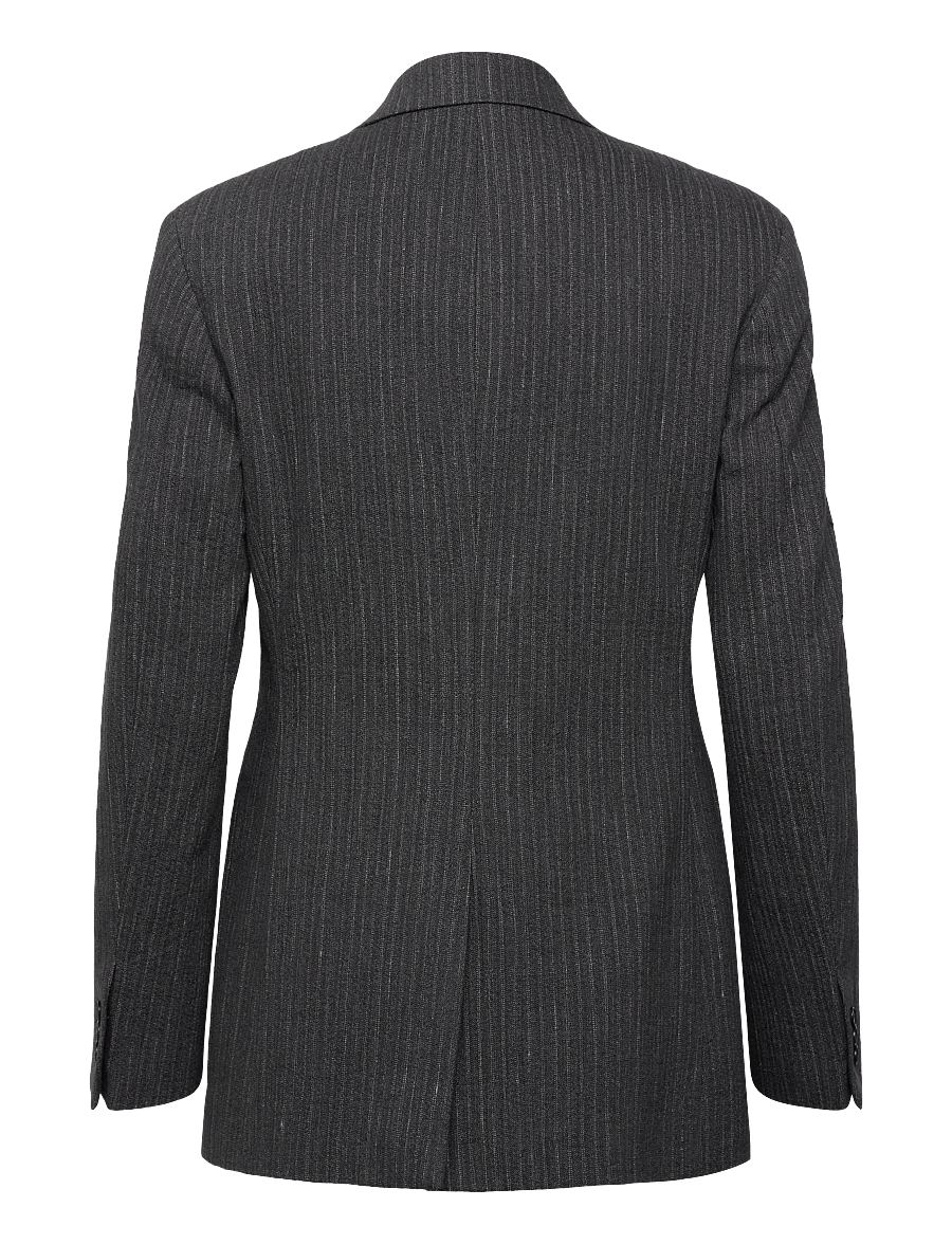 Hope - Fossil Blazer Textured Blue Grey Stripe-36 - Ühes joones nööpidega bleiserid - textured blue grey stripe - 1