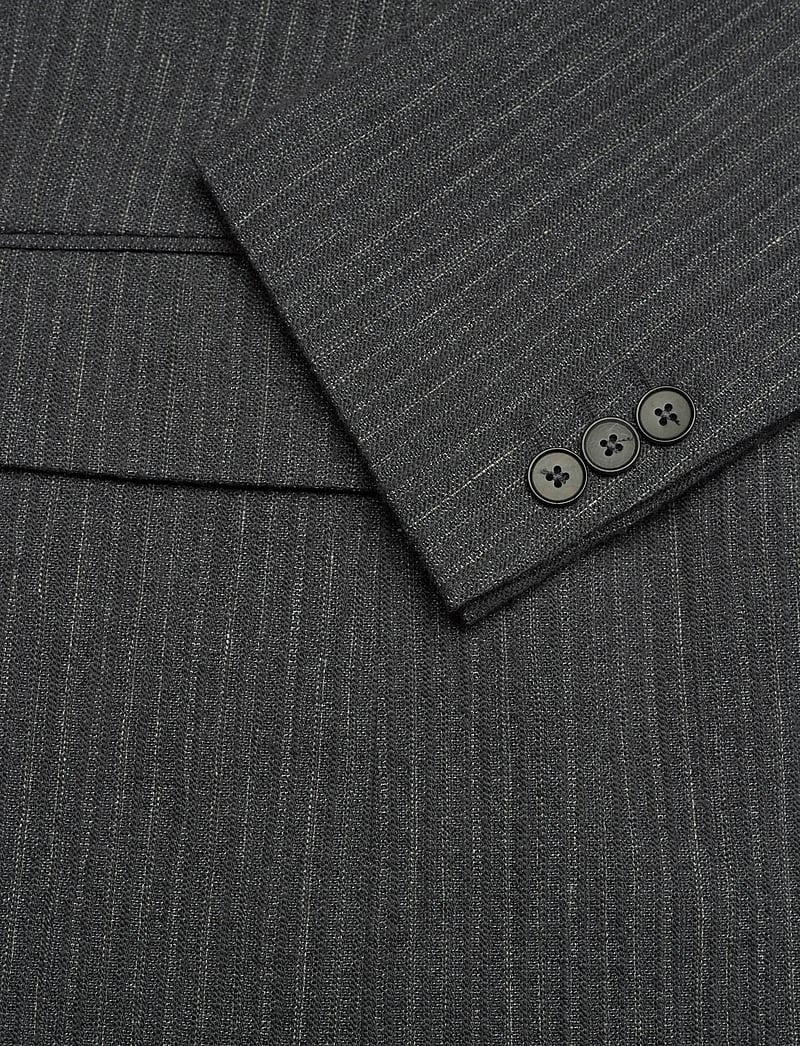 Hope - Fossil Blazer Textured Blue Grey Stripe-42 - enkelknäppta kavajer - textured blue grey stripe - 3