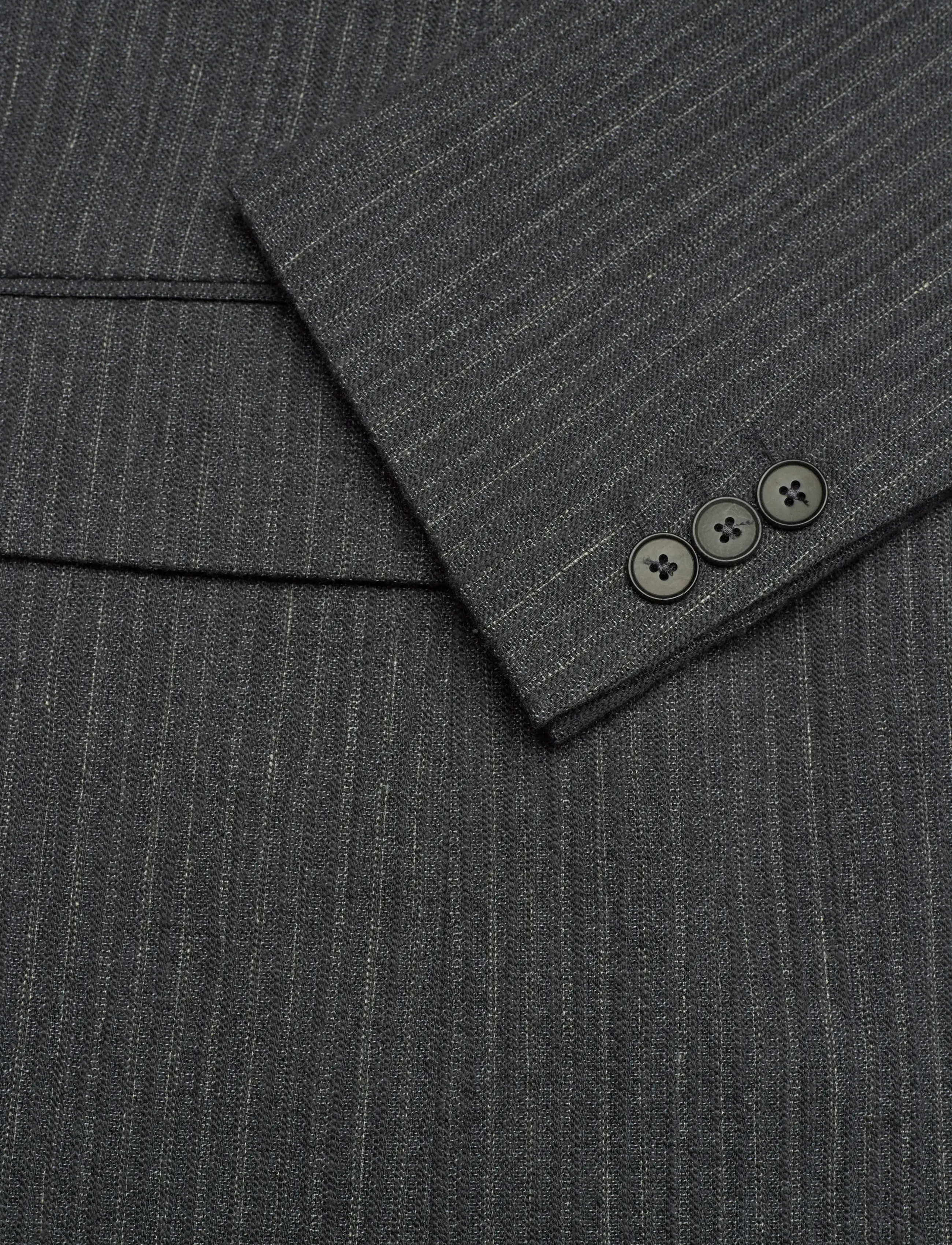 Hope - Fossil Blazer Textured Blue Grey Stripe-36 - enkeltradede blazere - textured blue grey stripe - 3