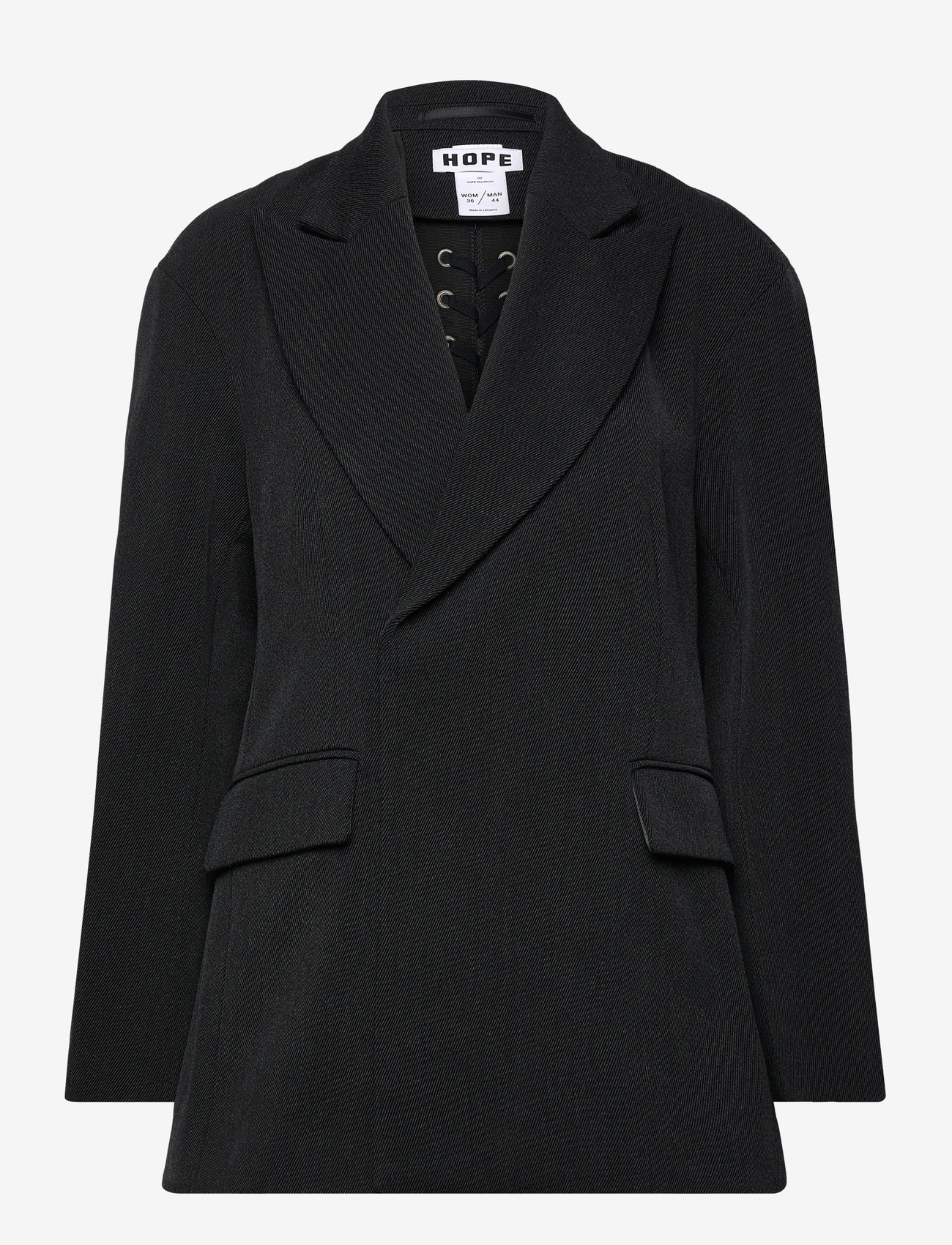 Hope - Corset Blazer Dark Grey Melange-42 - oversize kavajer - dark grey melange - 0