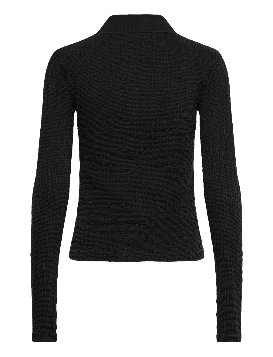 Hope - Lyra zip cardigan Faded Black Interlock-34 - cardigans - faded black interlock - 1