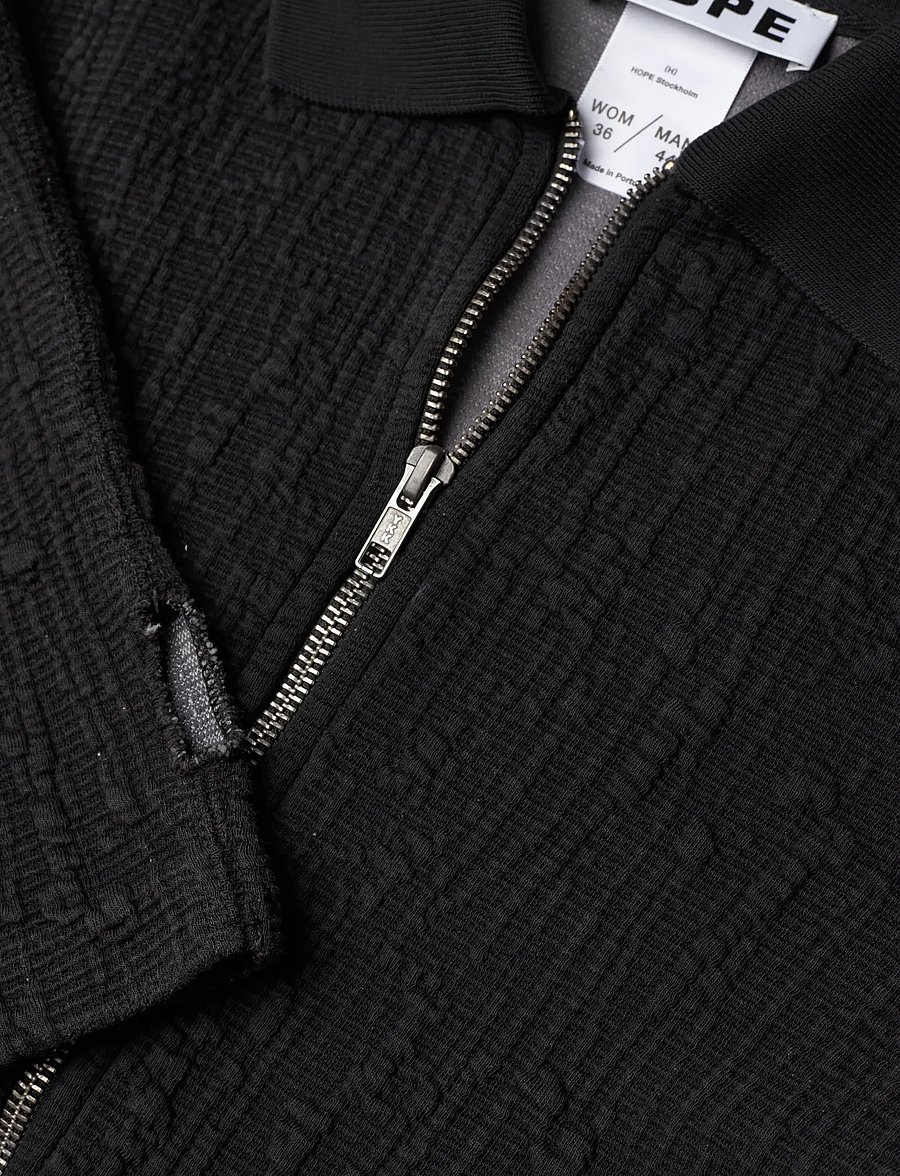 Hope - Lyra zip cardigan Faded Black Interlock-34 - cardigans - faded black interlock - 2
