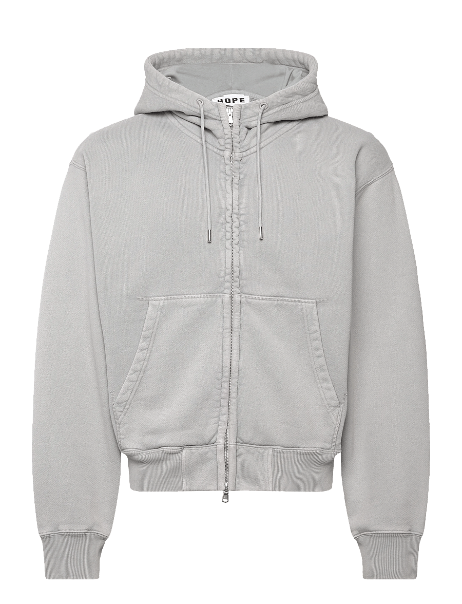 Hope - Bubble Zip Hoodie Dove Grey -48 - hettegensere - dove grey - 0