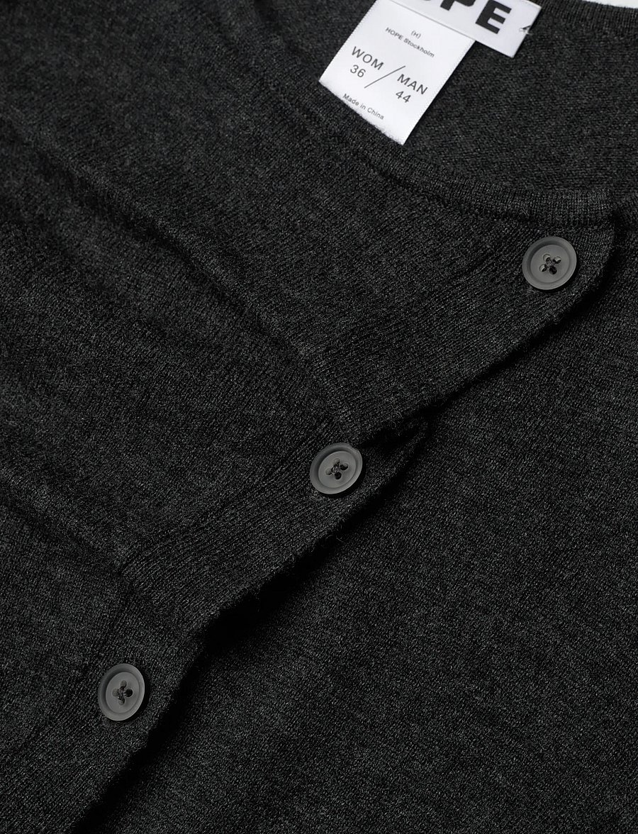 Hope - Wave cardigan Grey Cashmere Blend-34 - kashmir - grey cashmere blend - 2
