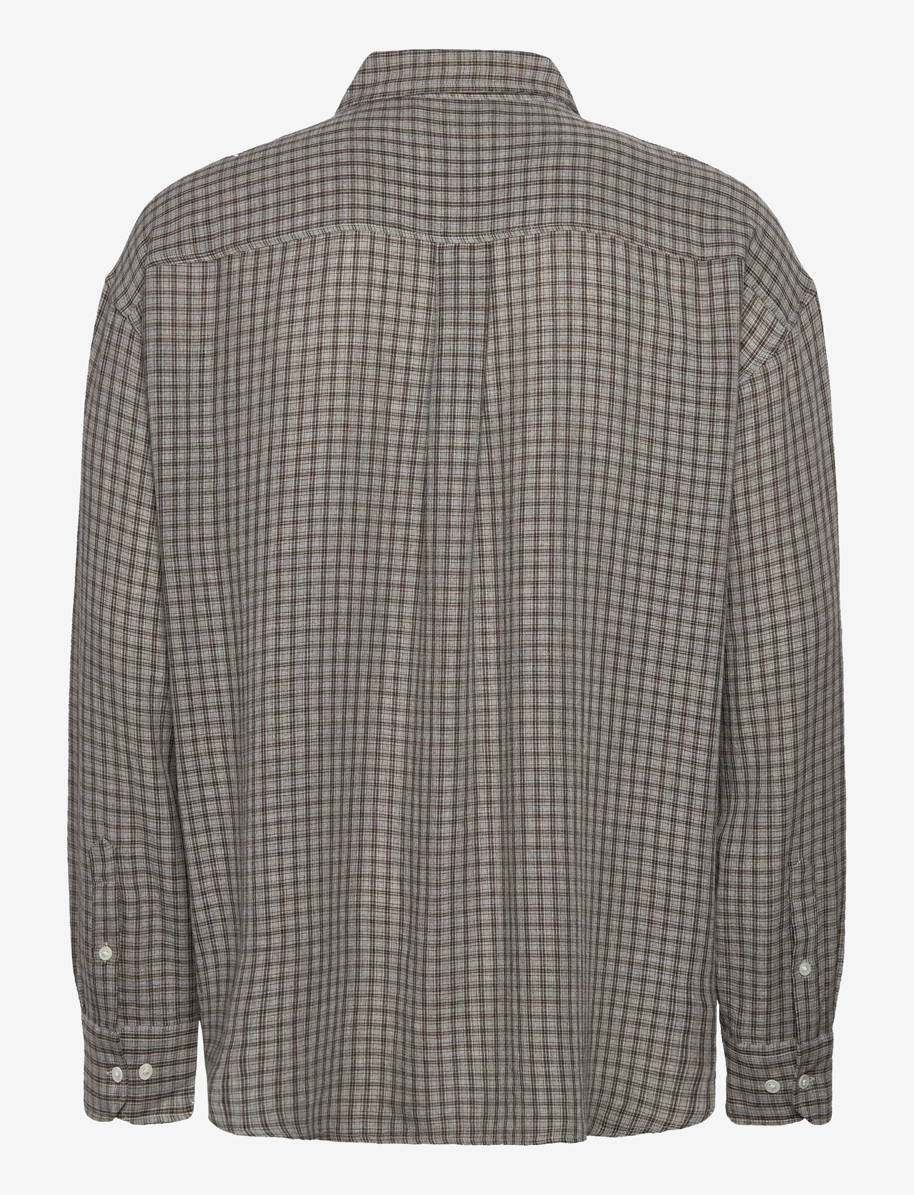 Hope - Room shirt Soft Grey Check-44 - basic skjortor - soft grey check - 1
