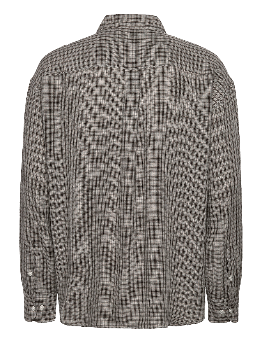 Hope - Room shirt Soft Grey Check-52 - rutiga skjortor - soft grey check - 1