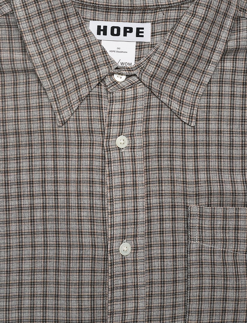 Hope - Room shirt Soft Grey Check-44 - basic skjortor - soft grey check - 2
