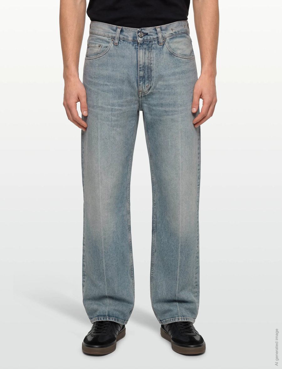 Hope - SHAKE JEANS - loose jeans - light blue crease - 3