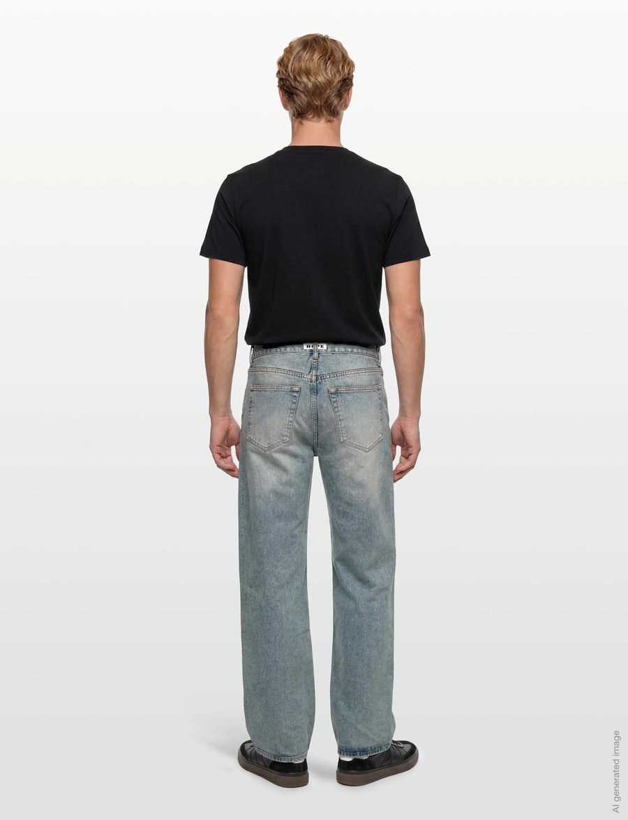 Hope - SHAKE JEANS - loose jeans - light blue crease - 4