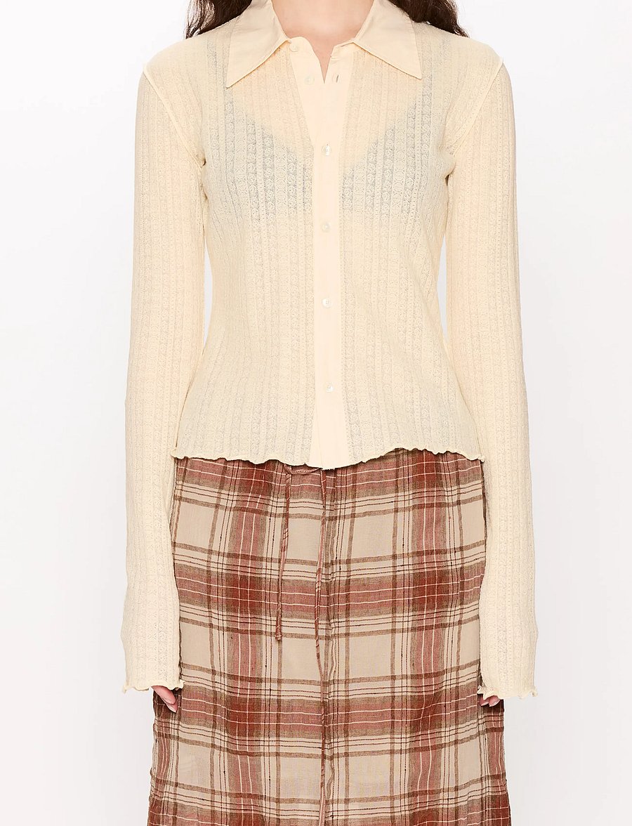 Hope - WINDOW SHIRT - jeansowe koszule - ecru lace jersey - 0